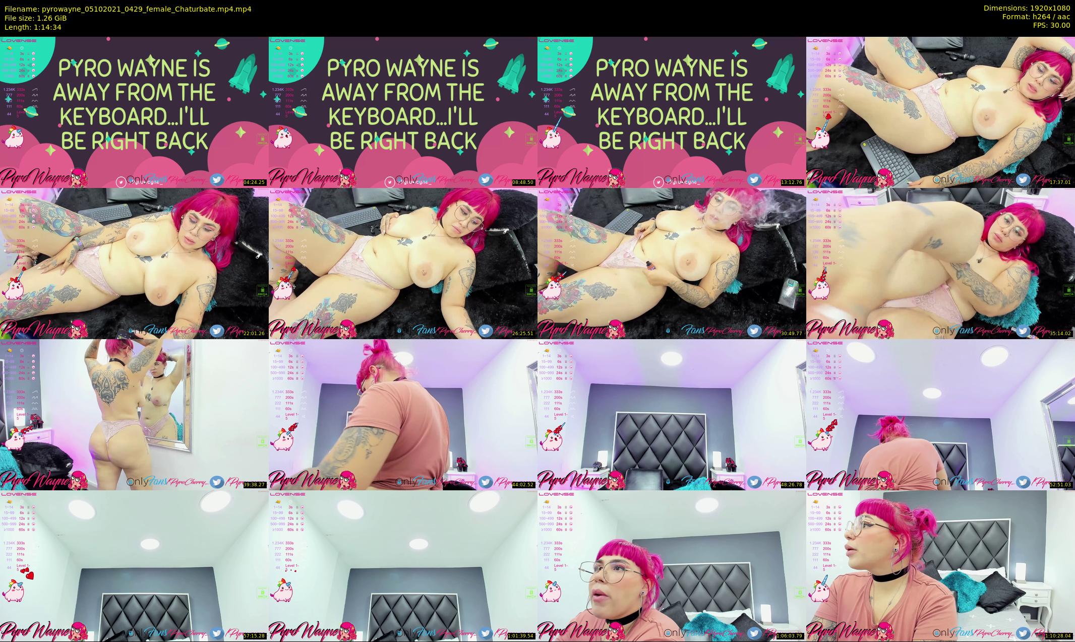 pyrowayne — 75 minute Chaturbate female cam show recording, 1080p, Oct 5, 2021
