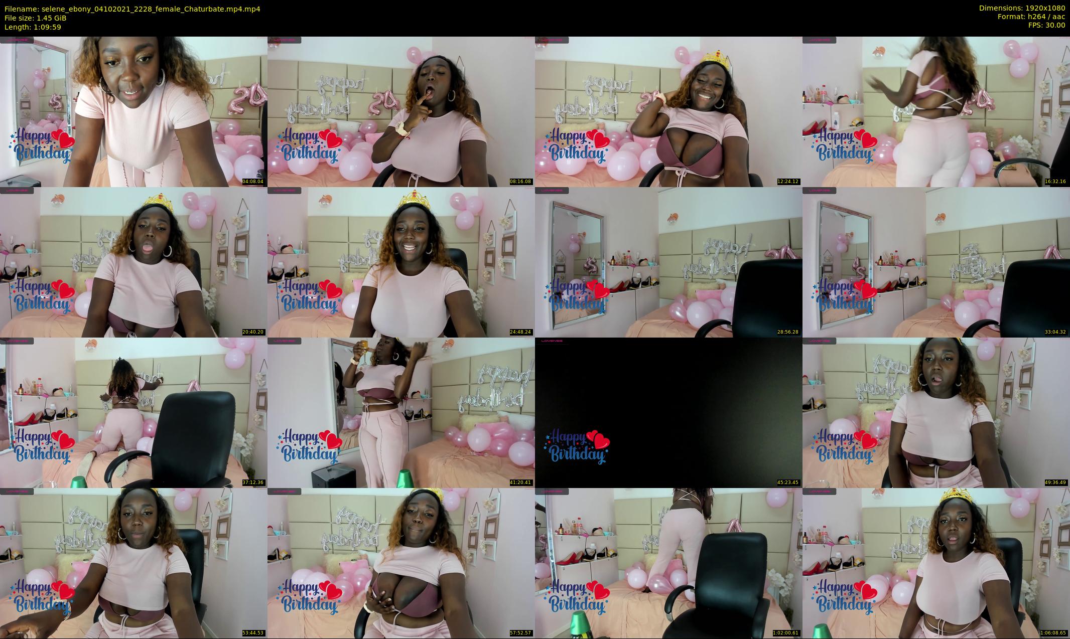 selene_ebony — 70 minute Chaturbate female cam show recording, 1080p, Oct 4, 2021