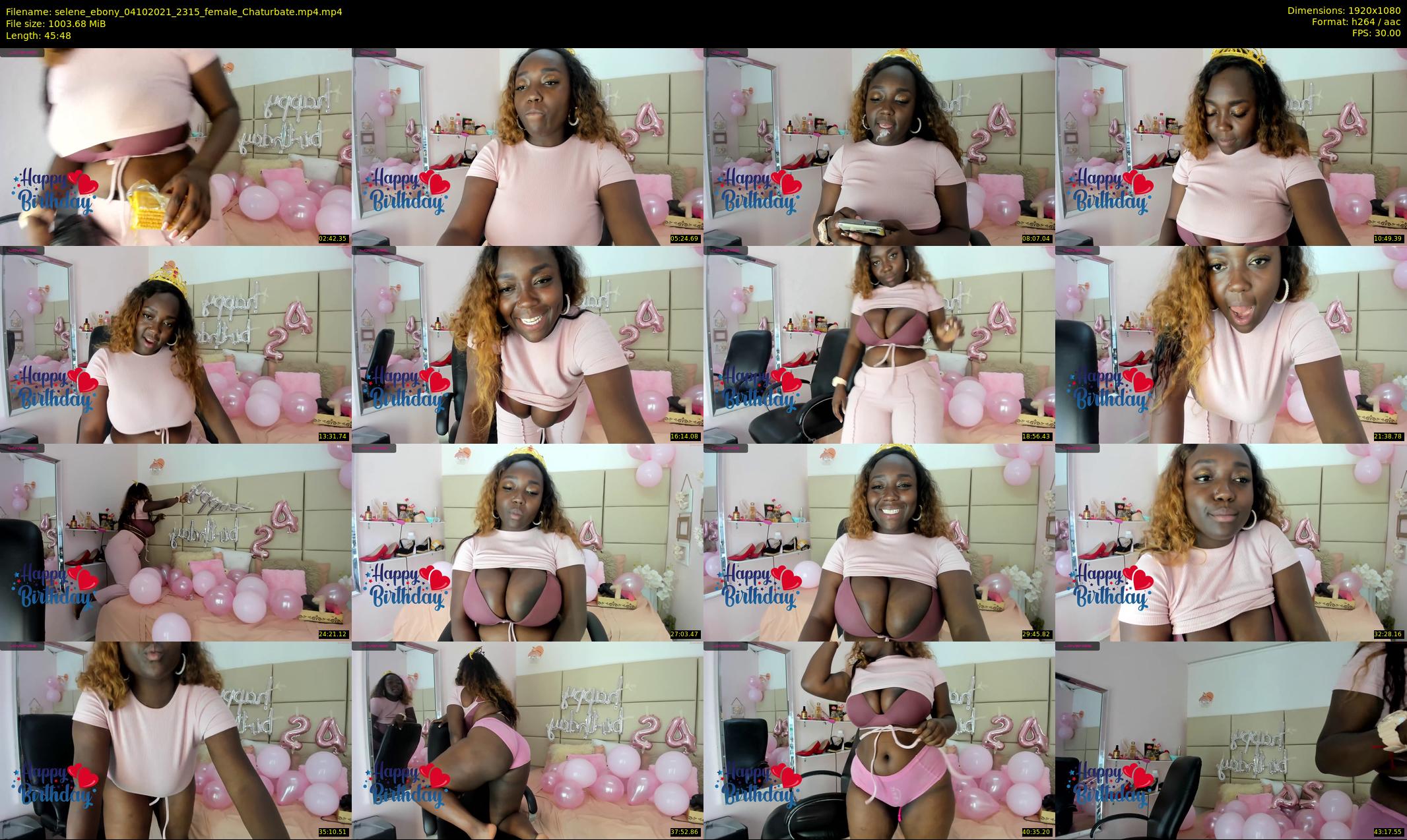 selene_ebony — 46 minute Chaturbate female cam show recording, 1080p, Oct 4, 2021