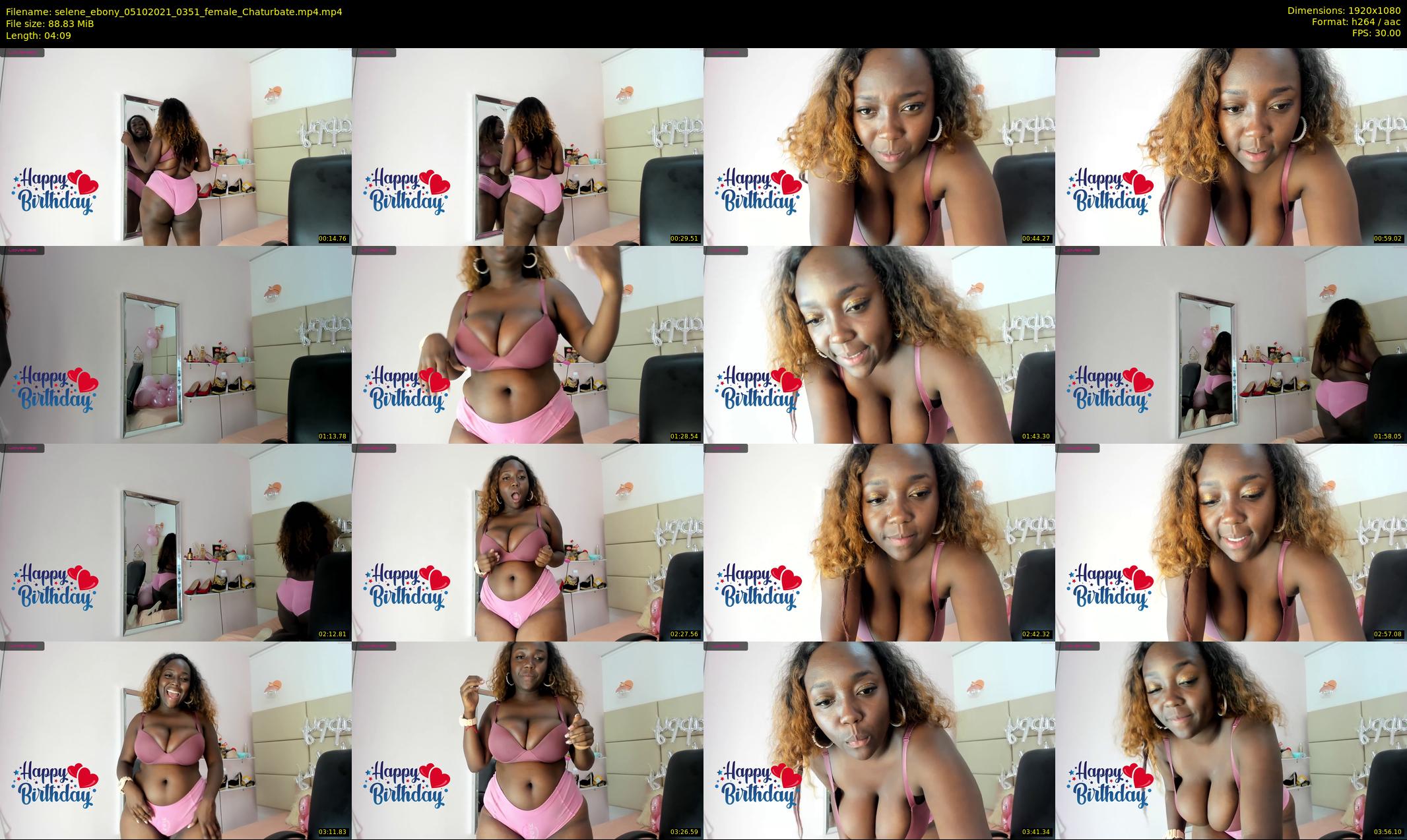 selene_ebony — 5 minute Chaturbate female cam show recording, 1080p, Oct 5, 2021