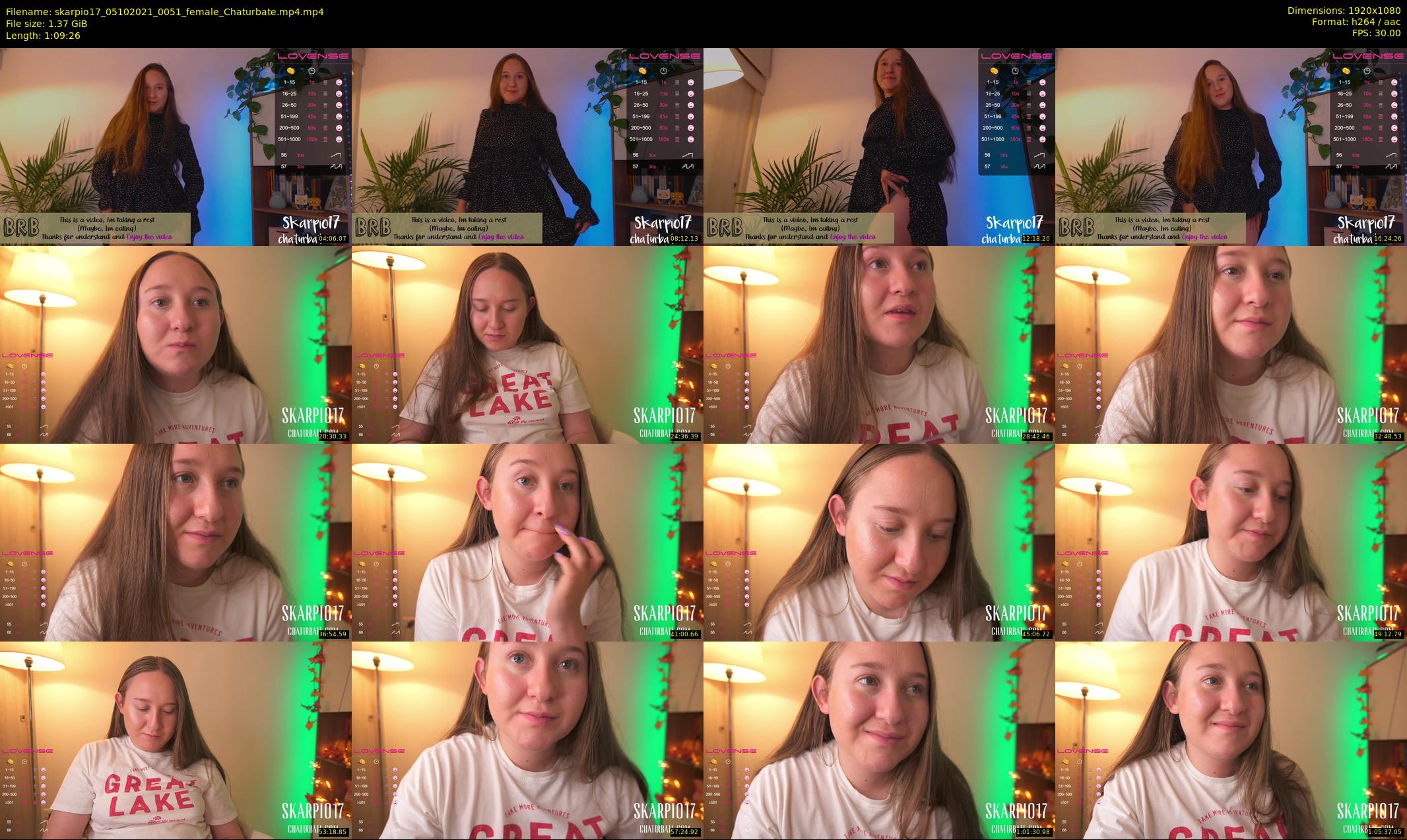 skarpio17 — 70 minute Chaturbate female cam show recording, 1080p, Oct 5, 2021