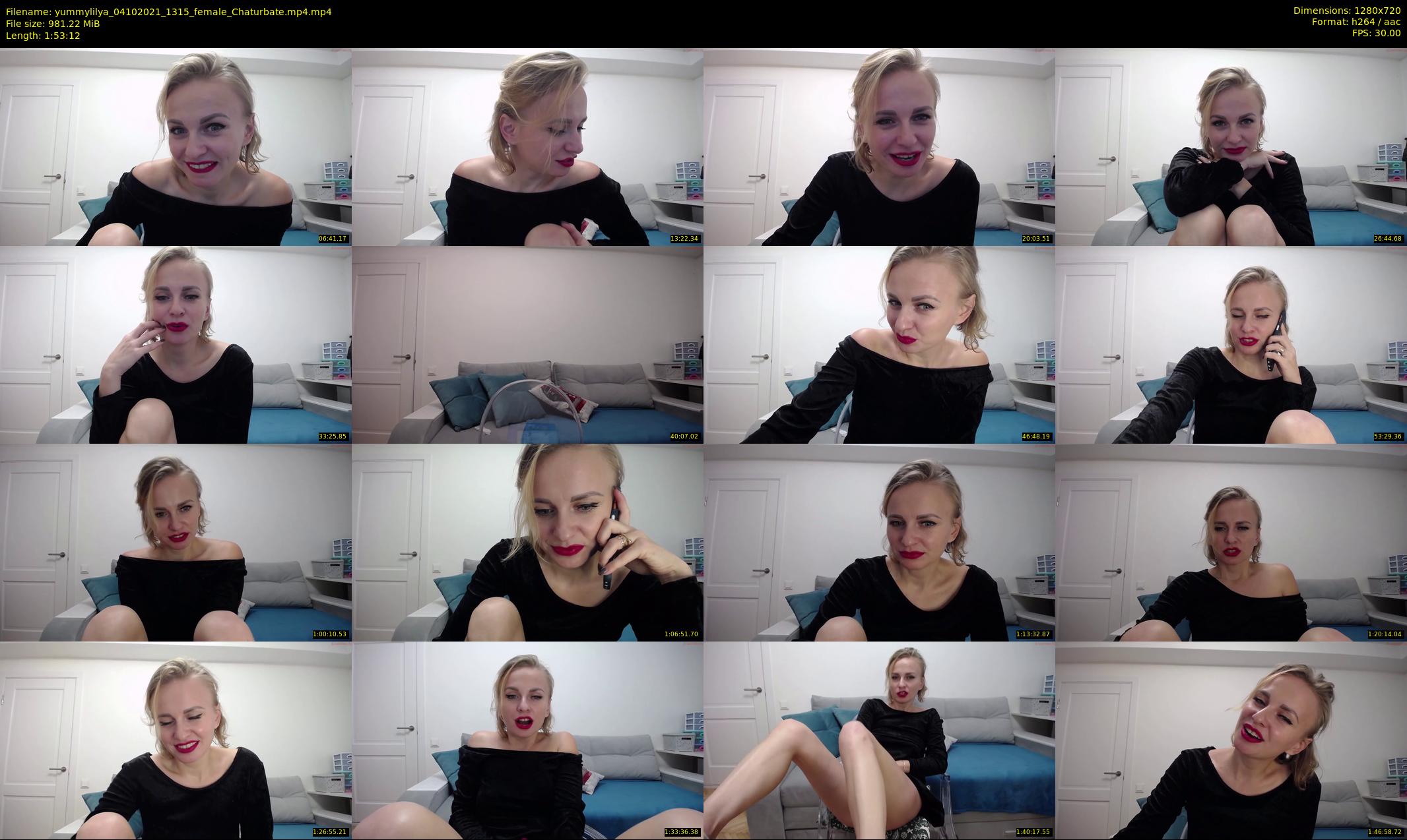 yummylilya — 114 minute Chaturbate female cam show recording, 720p, Oct 4, 2021