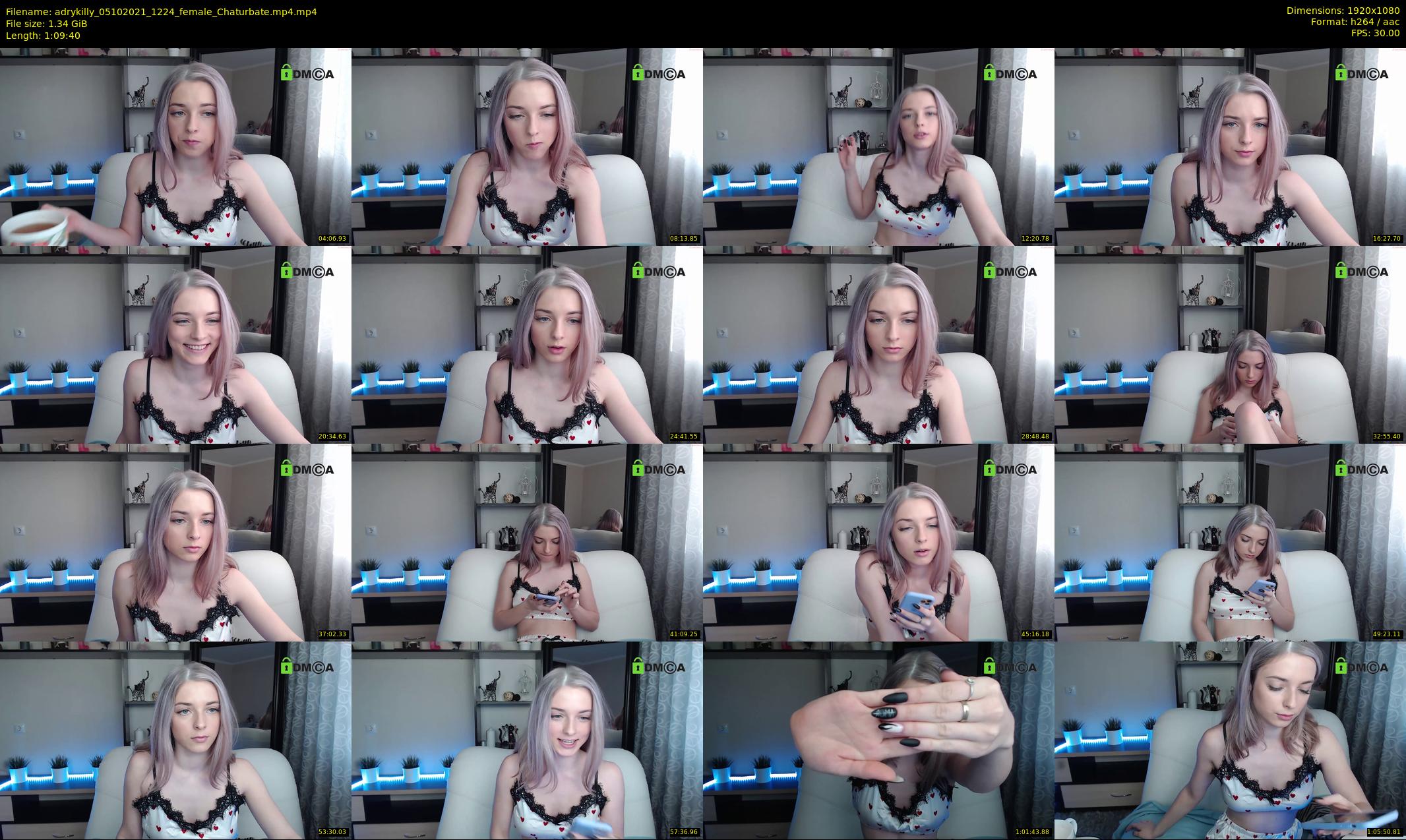 adrykilly — 70 minute Chaturbate female cam show recording, 1080p, Oct 5, 2021