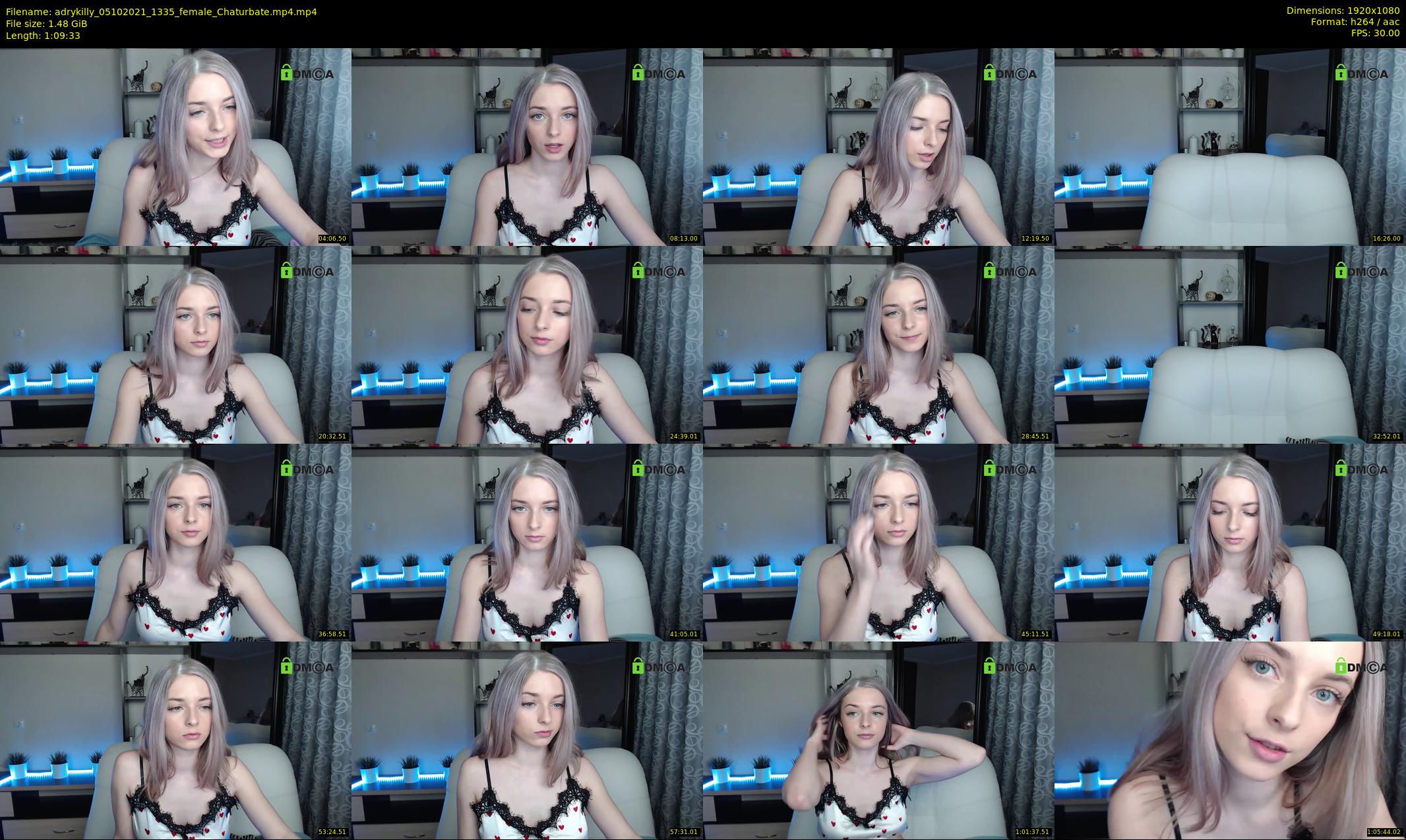 adrykilly — 70 minute Chaturbate female cam show recording, 1080p, Oct 5, 2021