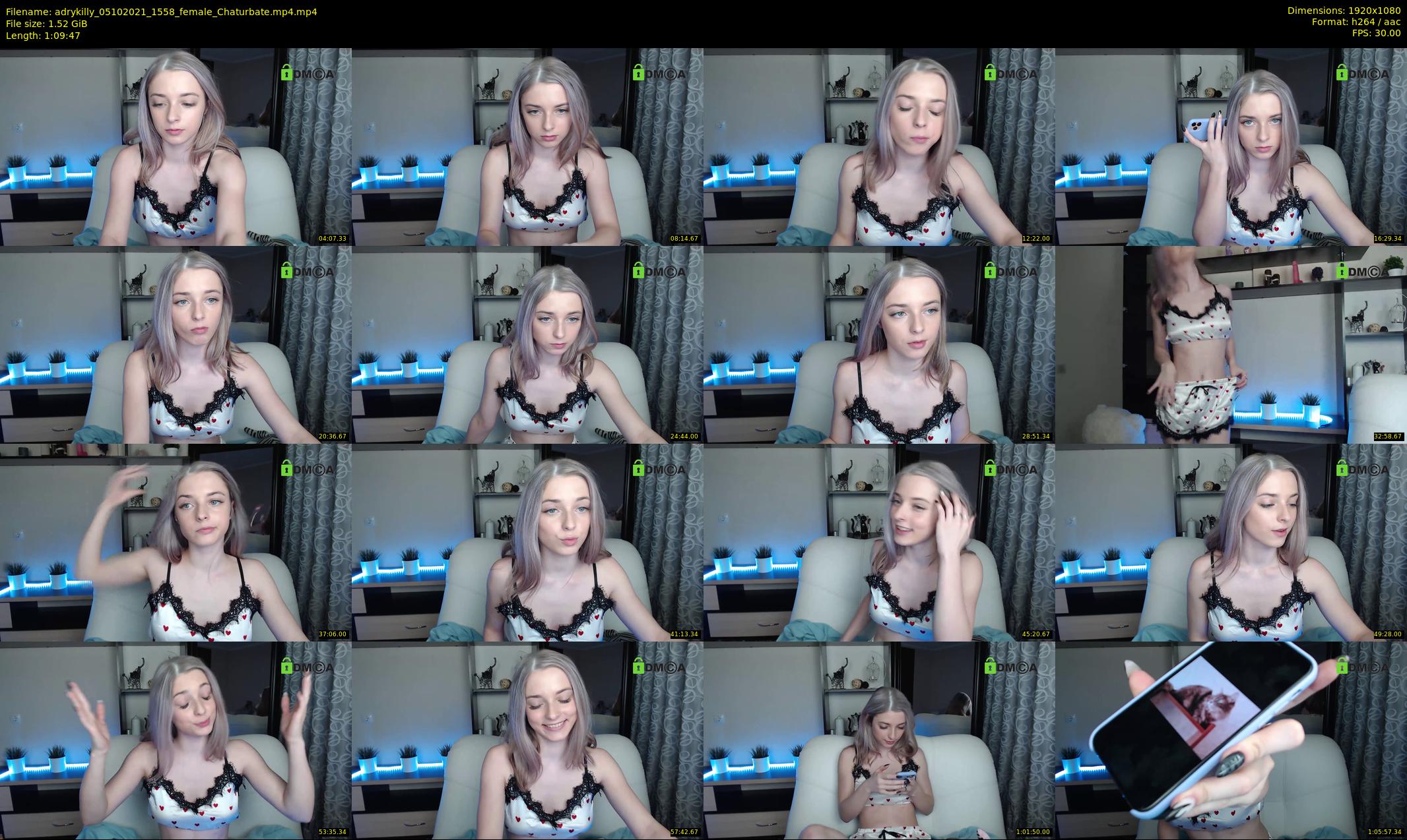 adrykilly — 70 minute Chaturbate female cam show recording, 1080p, Oct 5, 2021