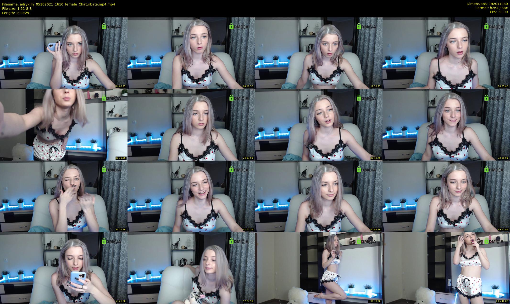 adrykilly — 70 minute Chaturbate female cam show recording, 1080p, Oct 5, 2021