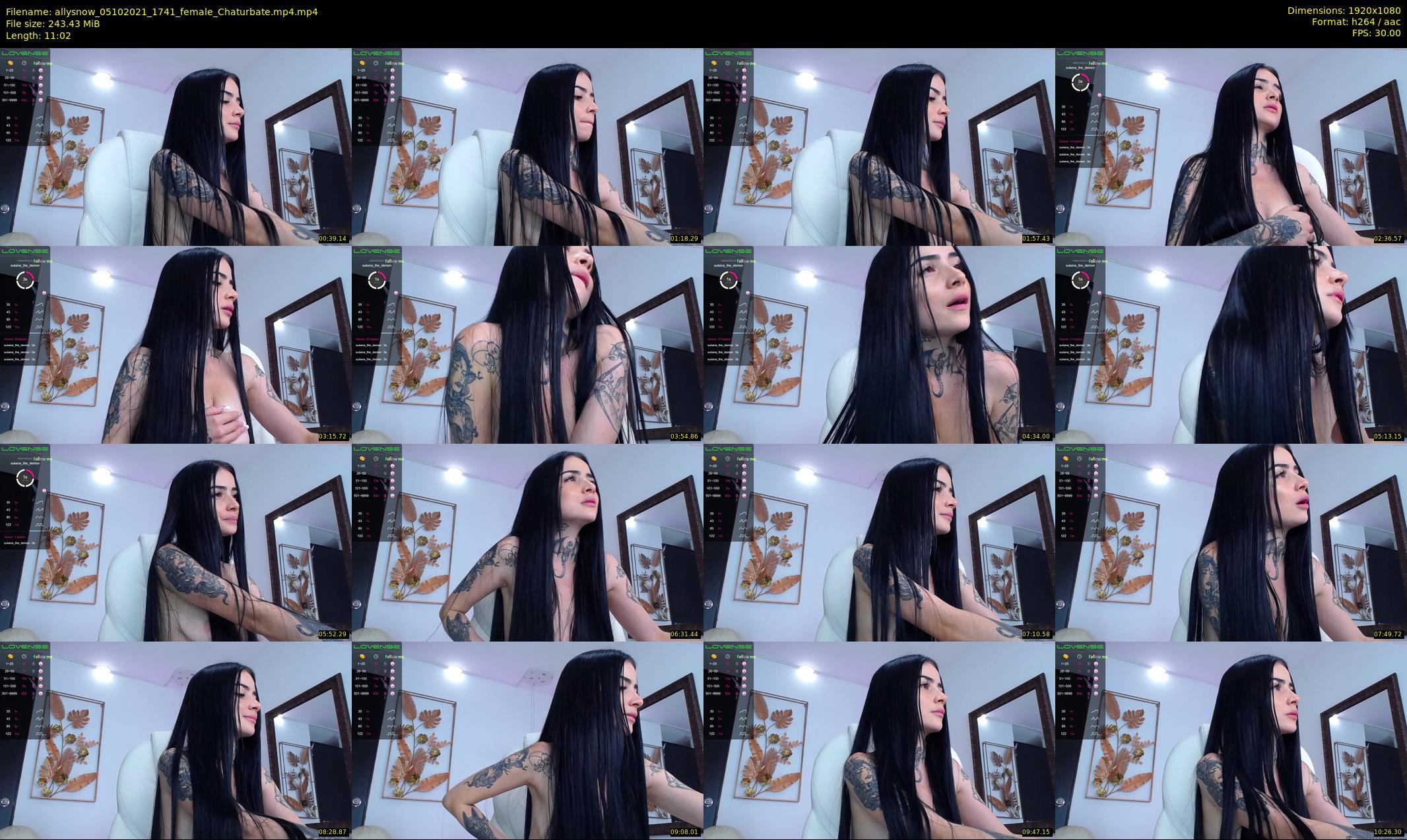 allysnow — 12 minute Chaturbate female cam show recording, 1080p, Oct 5, 2021