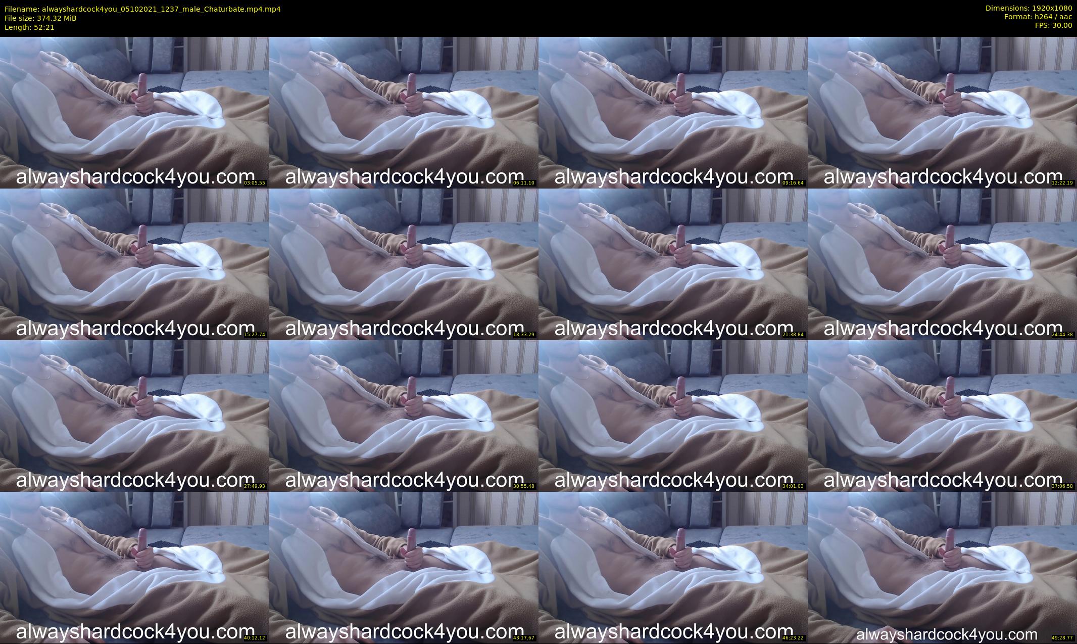 alwayshardcock4you — 53 minute Chaturbate male cam show recording, 1080p, Oct 5, 2021