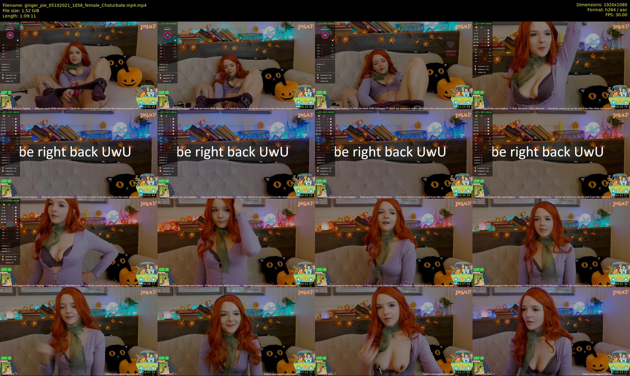 ginger_pie — 70 minute Chaturbate female cam show recording, 1080p, Oct 5, 2021