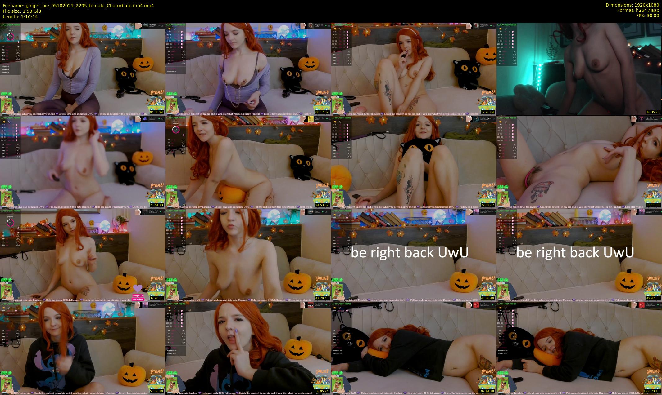ginger_pie — 71 minute Chaturbate female cam show recording, 1080p, Oct 5, 2021