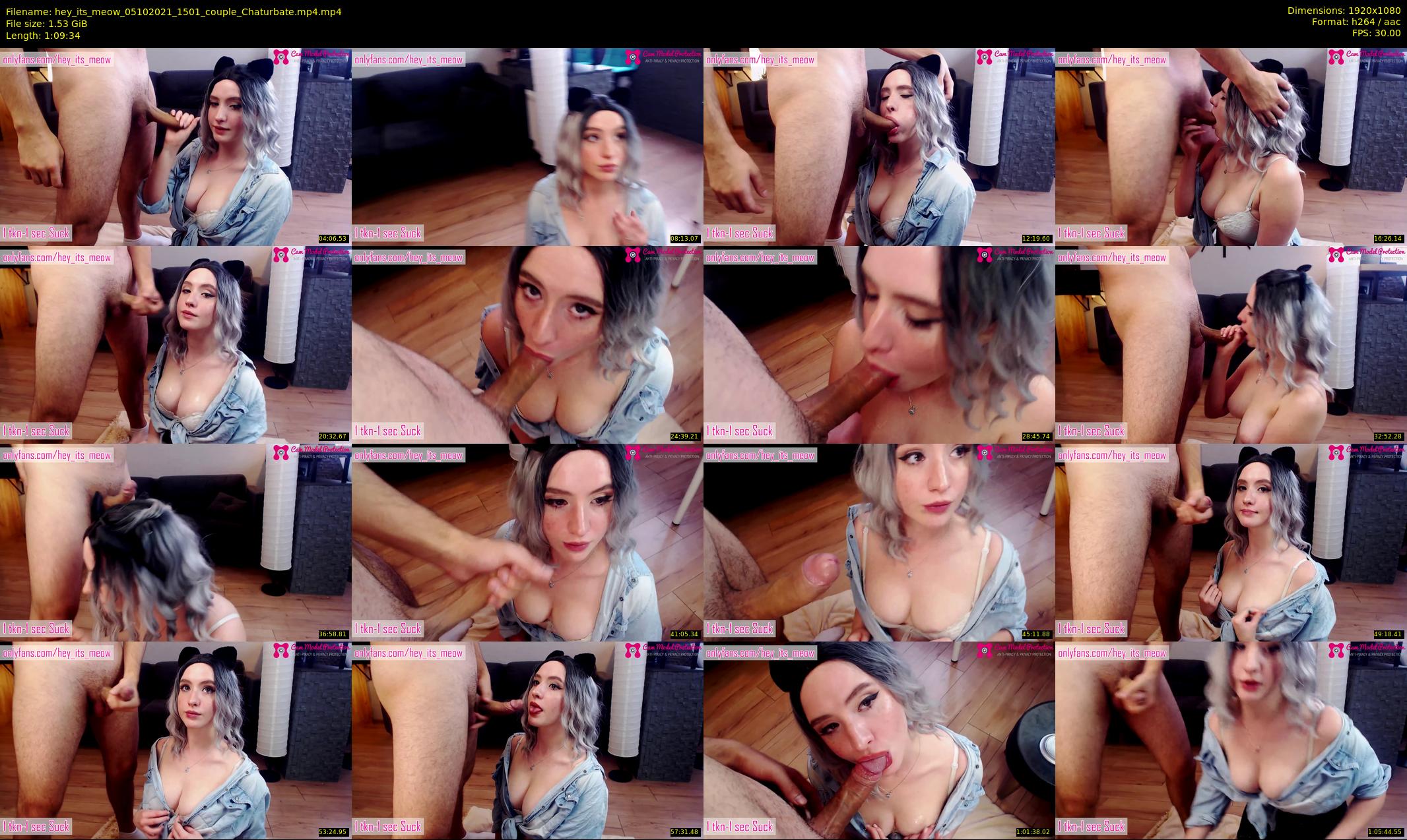 hey_its_meow — 70 minute Chaturbate couple cam show recording, 1080p, Oct 5, 2021