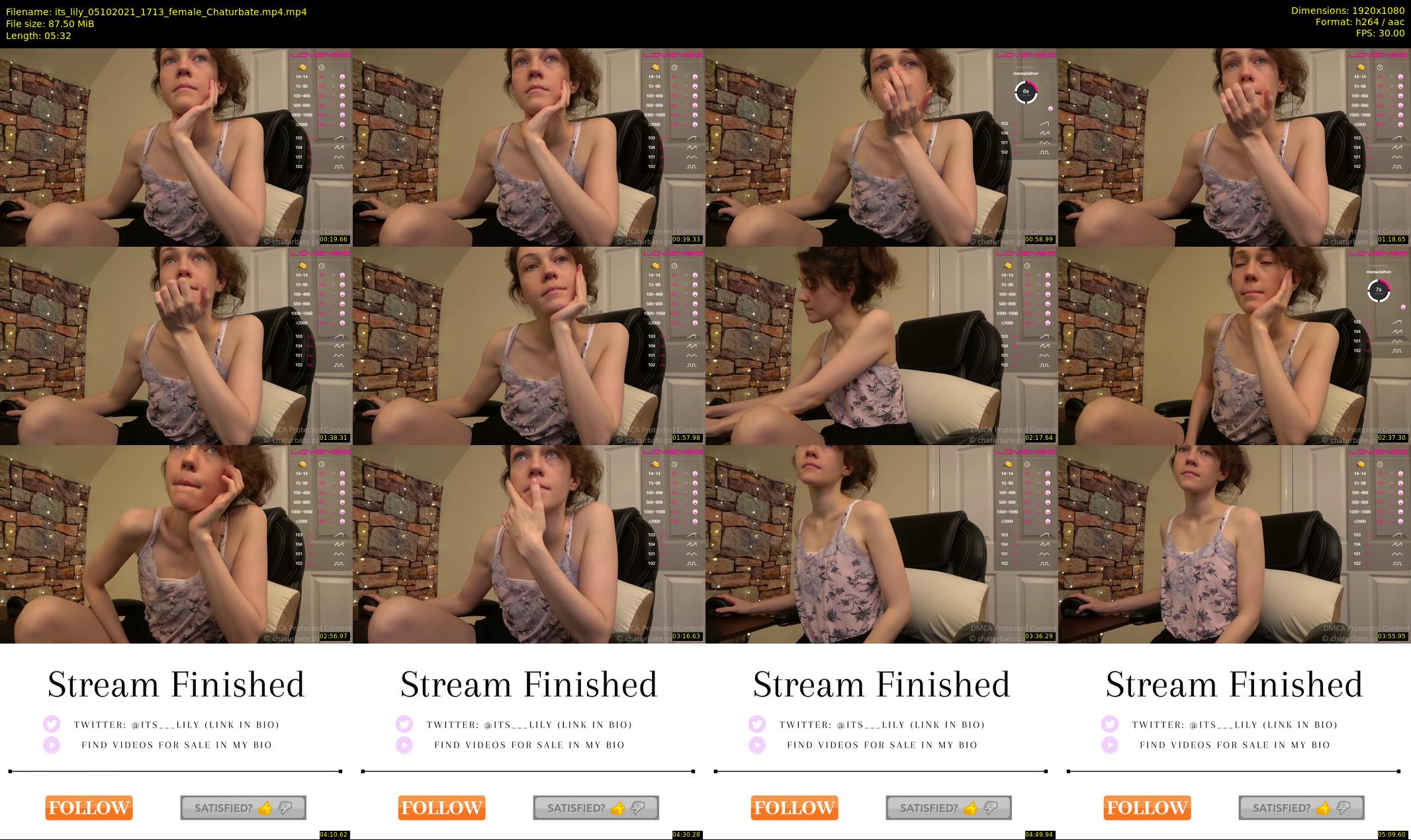 its_lily — 6 minute Chaturbate female cam show recording, 1080p, Oct 5, 2021