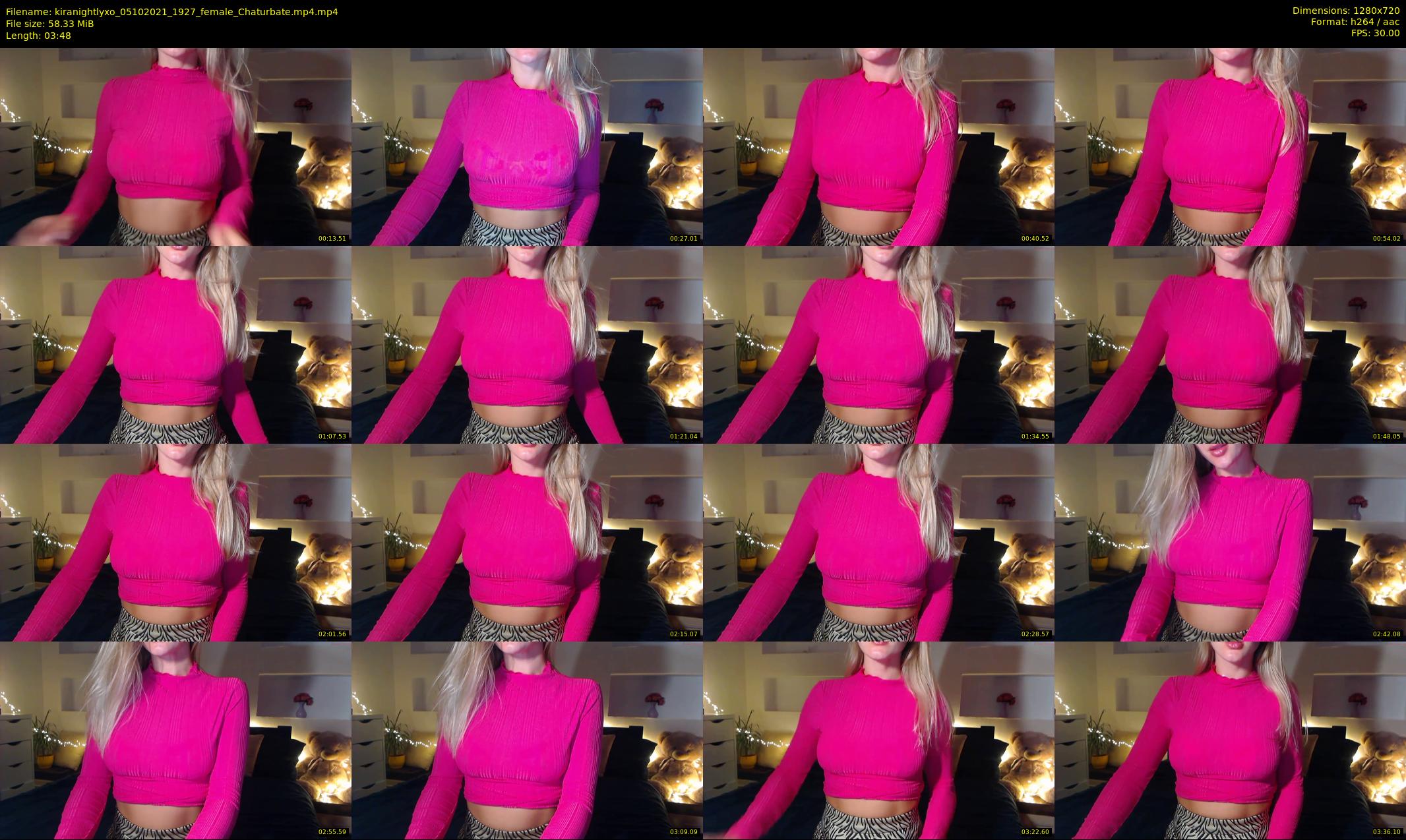 kiranightlyxo — 4 minute Chaturbate female cam show recording, 720p, Oct 5, 2021