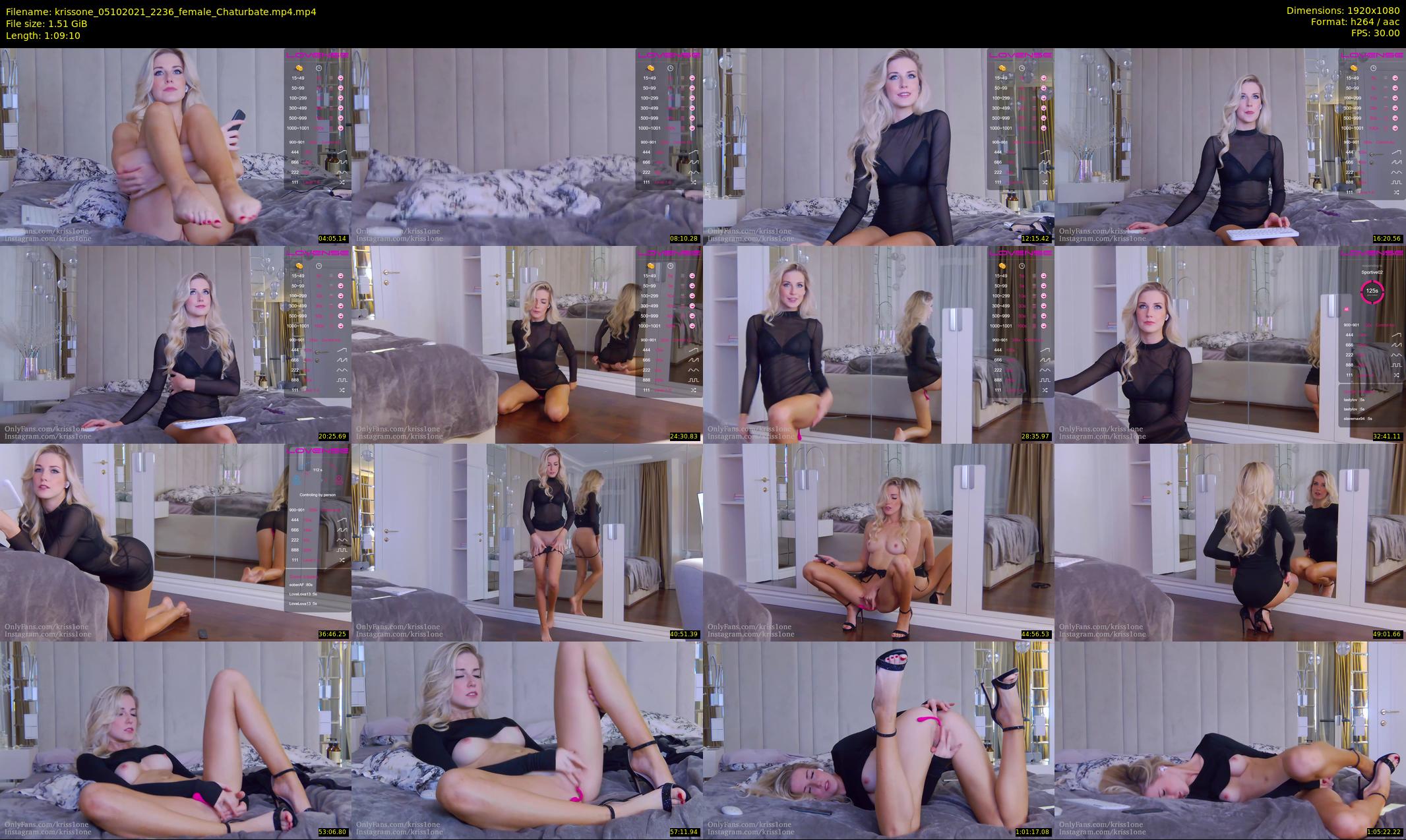 krissone — 70 minute Chaturbate female cam show recording, 1080p, Oct 5, 2021