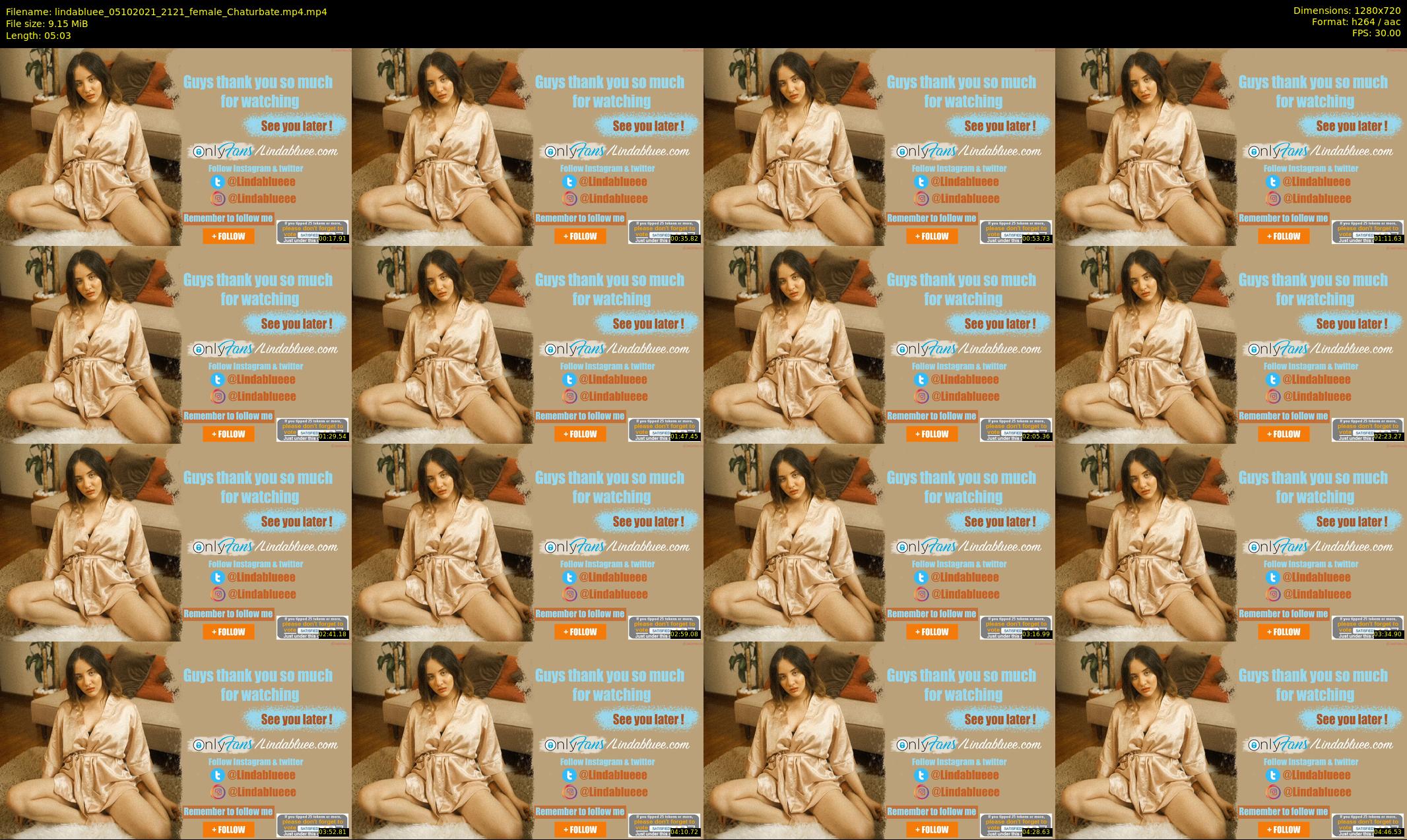 lindabluee — 6 minute Chaturbate female cam show recording, 720p, Oct 5, 2021
