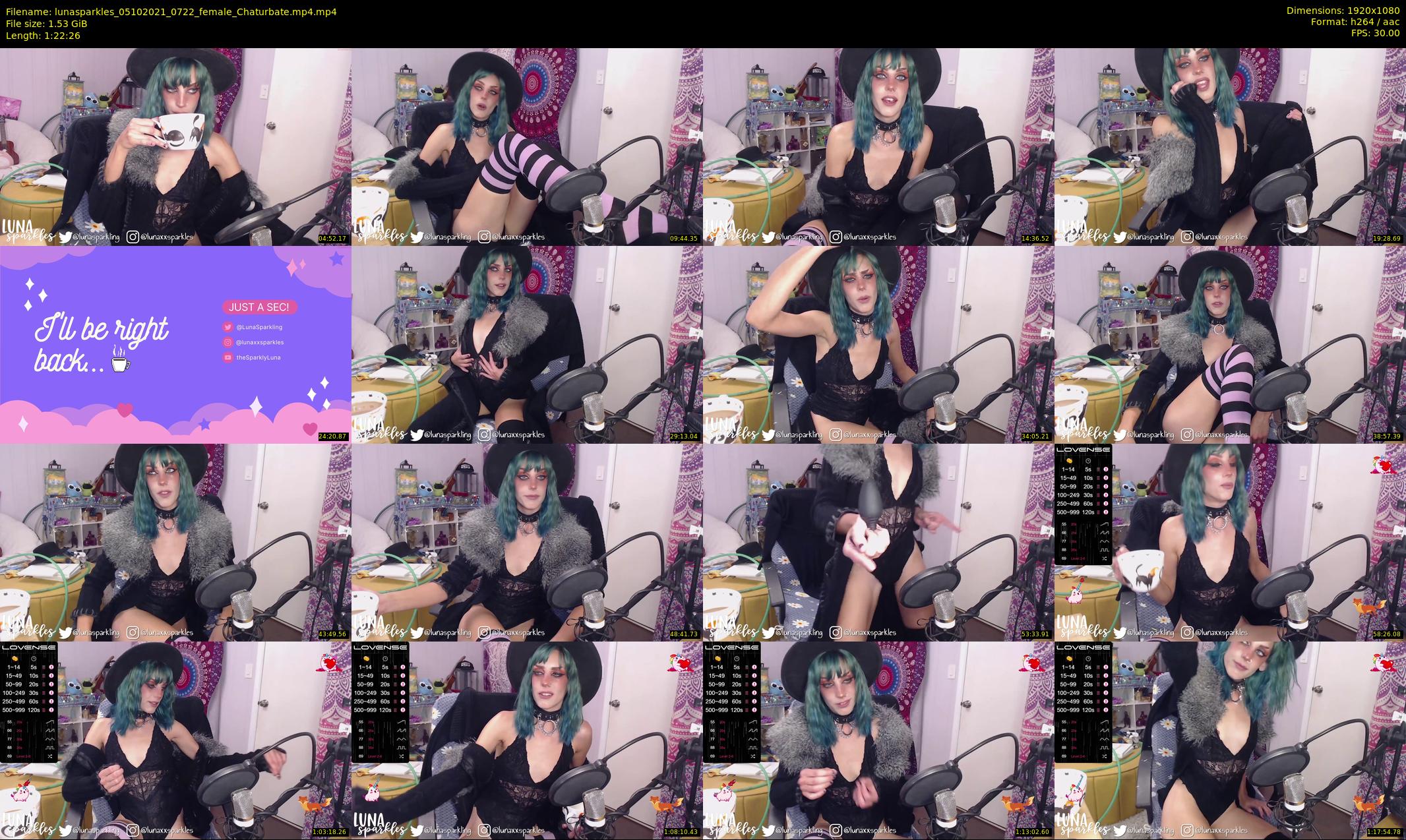 lunasparkles — 83 minute Chaturbate female cam show recording, 1080p, Oct 5, 2021