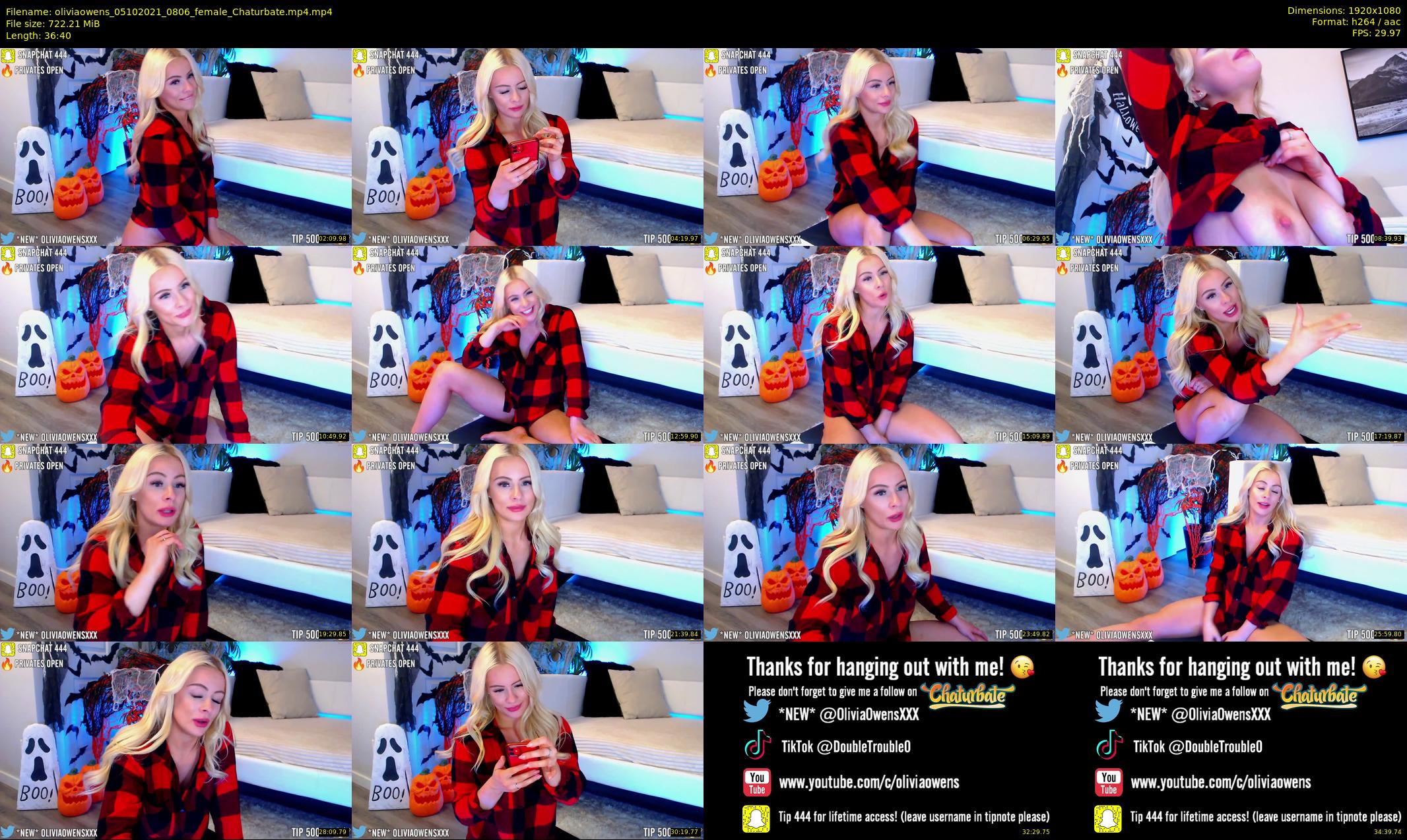 oliviaowens — 37 minute Chaturbate female cam show recording, 1080p, Oct 5, 2021