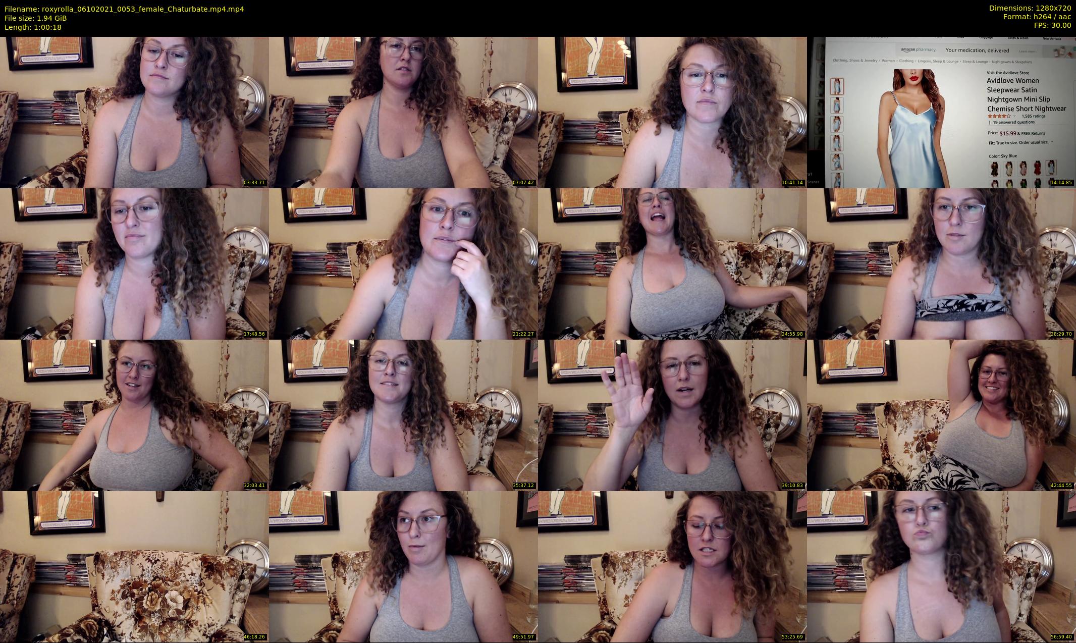 roxyrolla — 61 minute Chaturbate female cam show recording, 720p, Oct 6, 2021