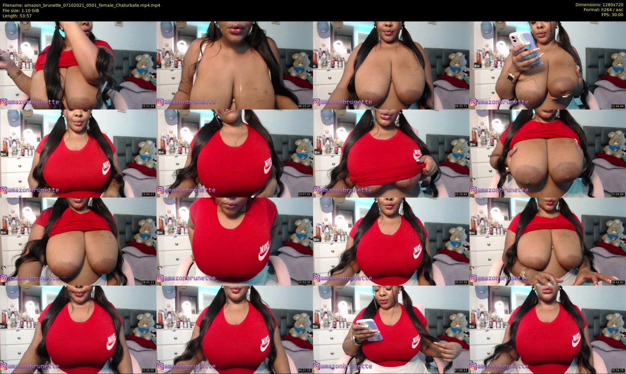 amazon_brunette — 54 minute Chaturbate female cam show recording, 720p, Oct 7, 2021