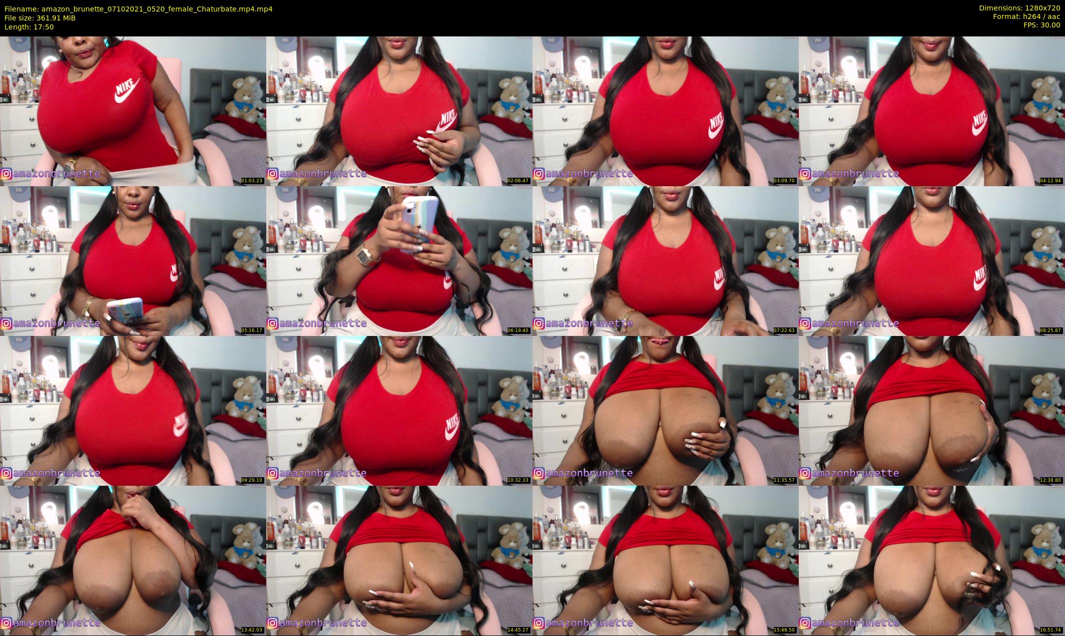 amazon_brunette — 18 minute Chaturbate female cam show recording, 720p, Oct 7, 2021
