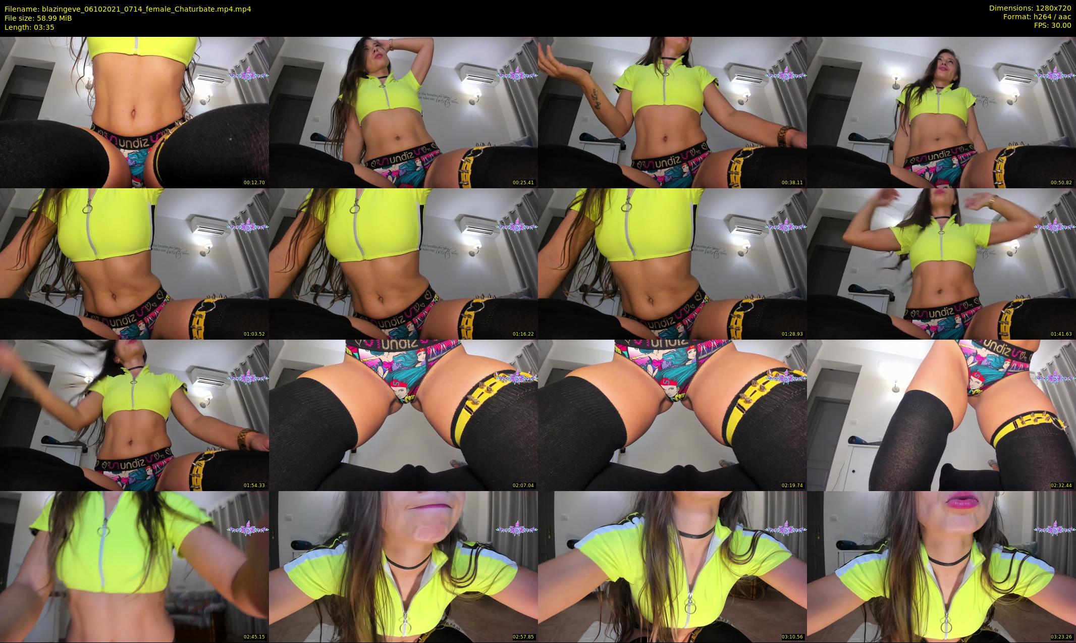blazingeve — 4 minute Chaturbate female cam show recording, 720p, Oct 6, 2021