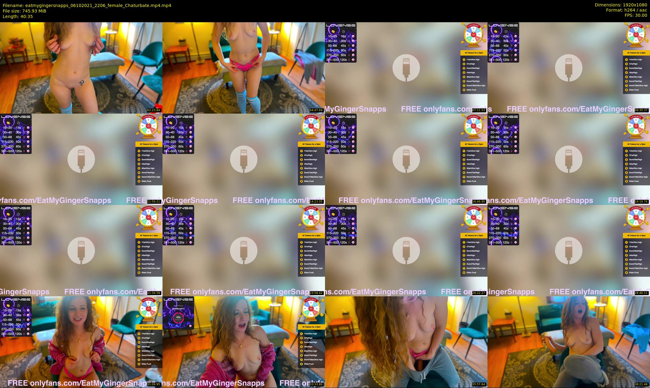 eatmygingersnapps — 41 minute Chaturbate female cam show recording, 1080p, Oct 6, 2021