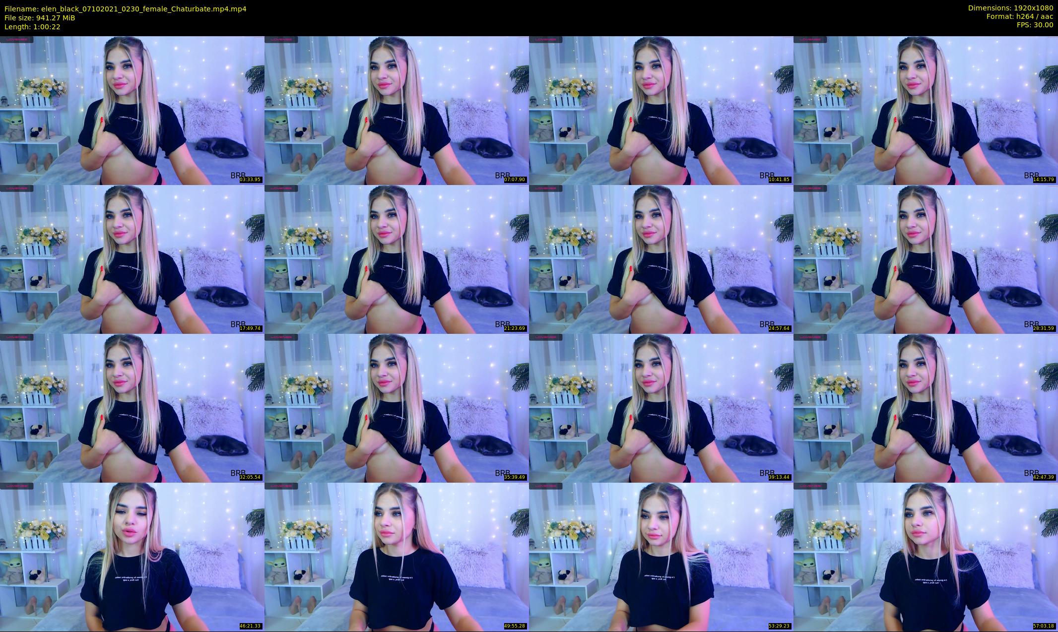 elen_black — 61 minute Chaturbate female cam show recording, 1080p, Oct 7, 2021