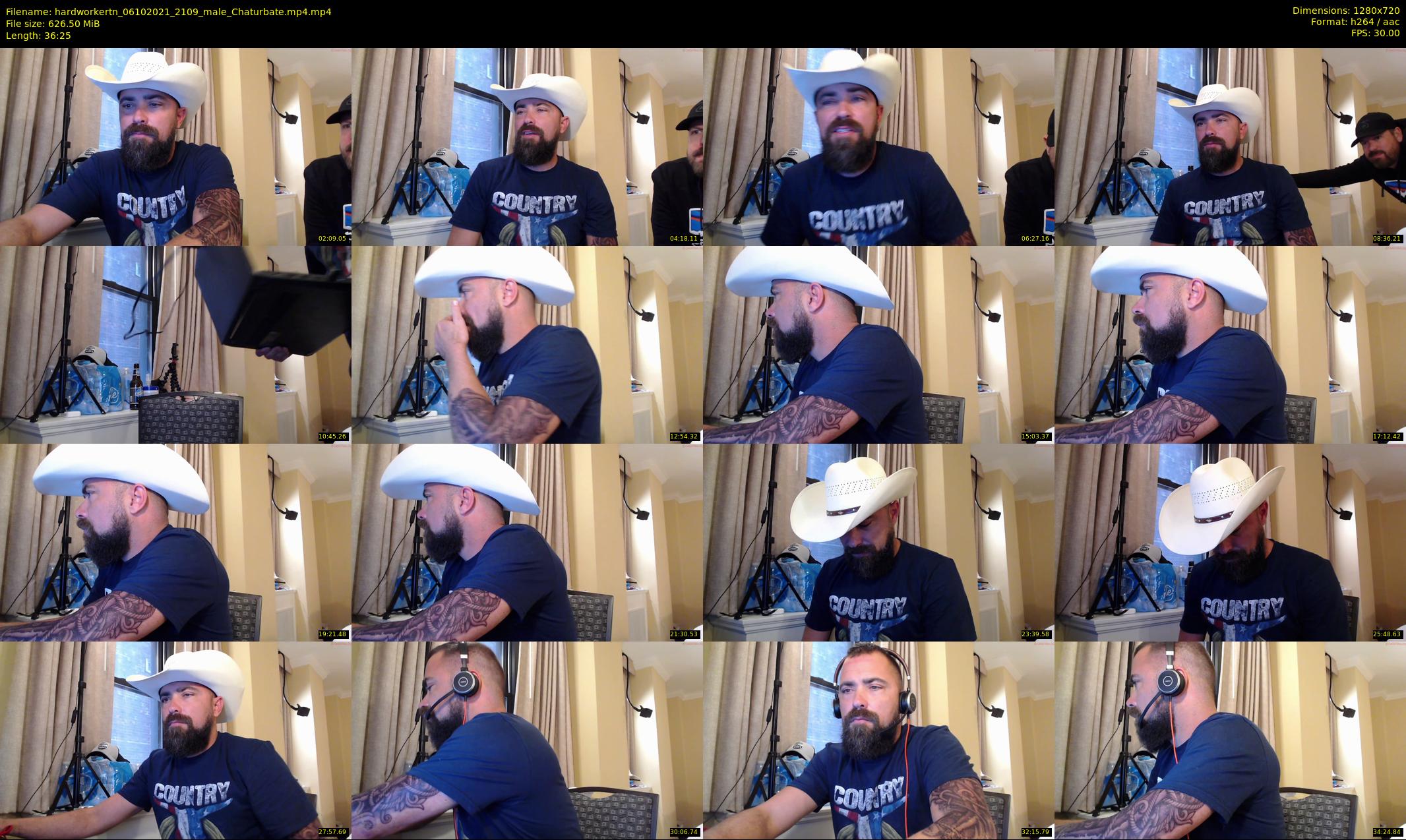 hardworkertn — 37 minute Chaturbate male cam show recording, 720p, Oct 6, 2021