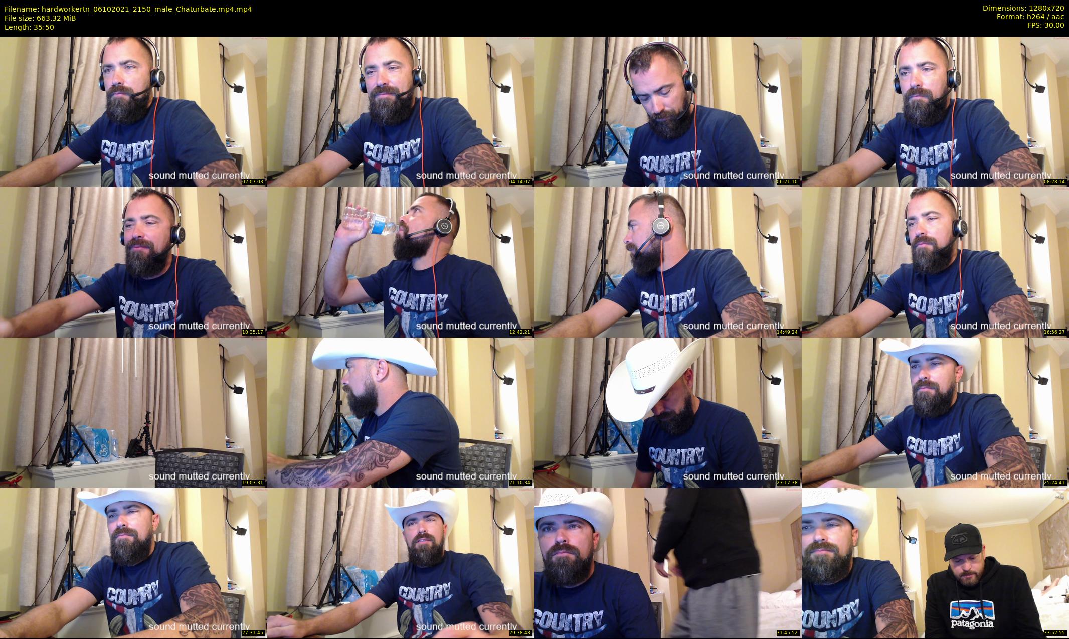 hardworkertn — 36 minute Chaturbate male cam show recording, 720p, Oct 6, 2021