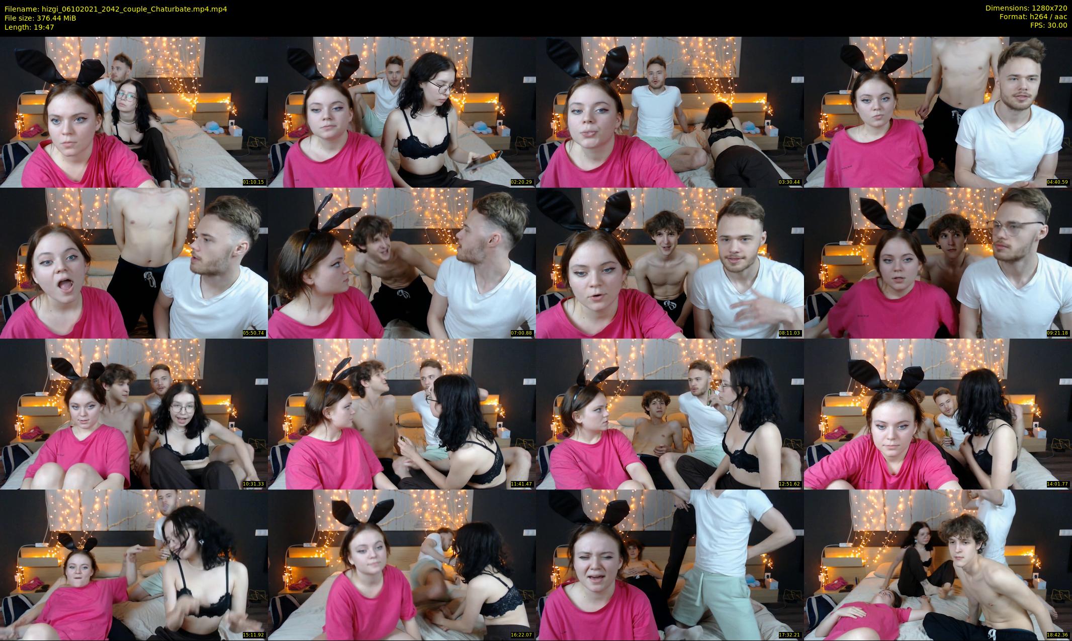 hizgi — 20 minute Chaturbate couple cam show recording, 720p, Oct 6, 2021