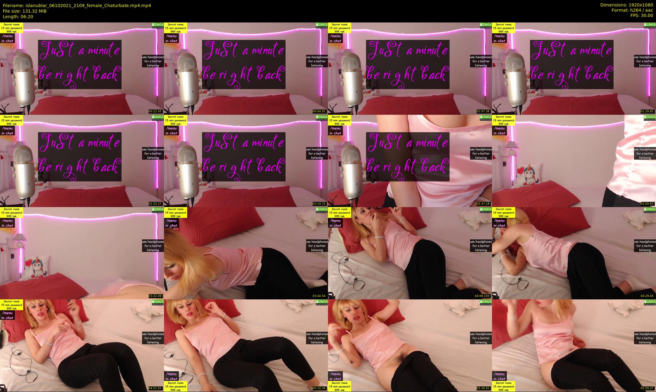 islanublar — 7 minute Chaturbate female cam show recording, 1080p, Oct 6, 2021