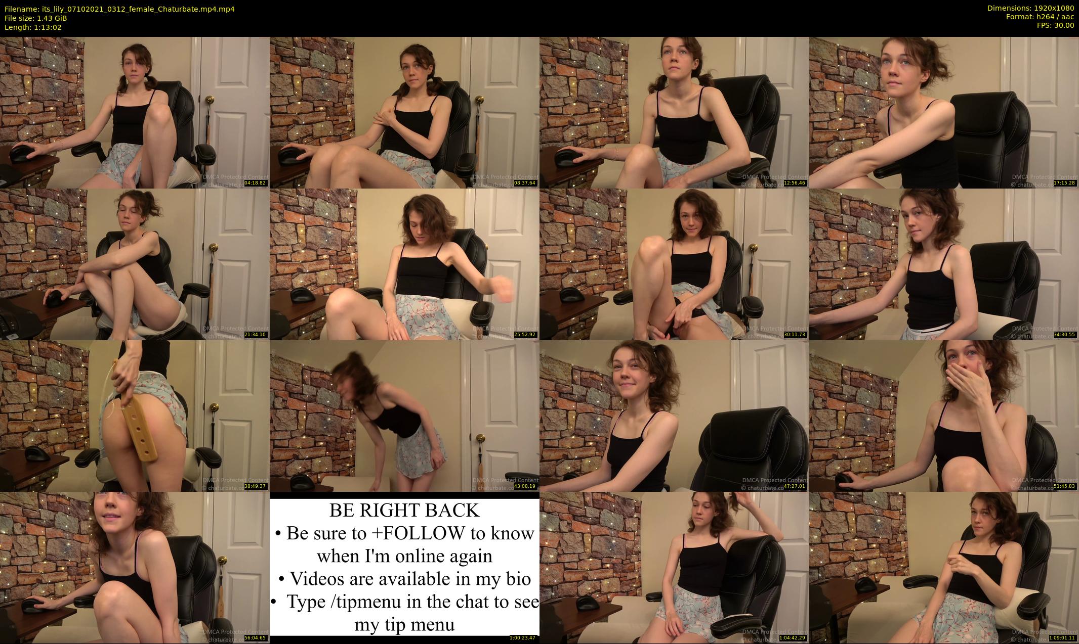 its_lily — 74 minute Chaturbate female cam show recording, 1080p, Oct 7, 2021