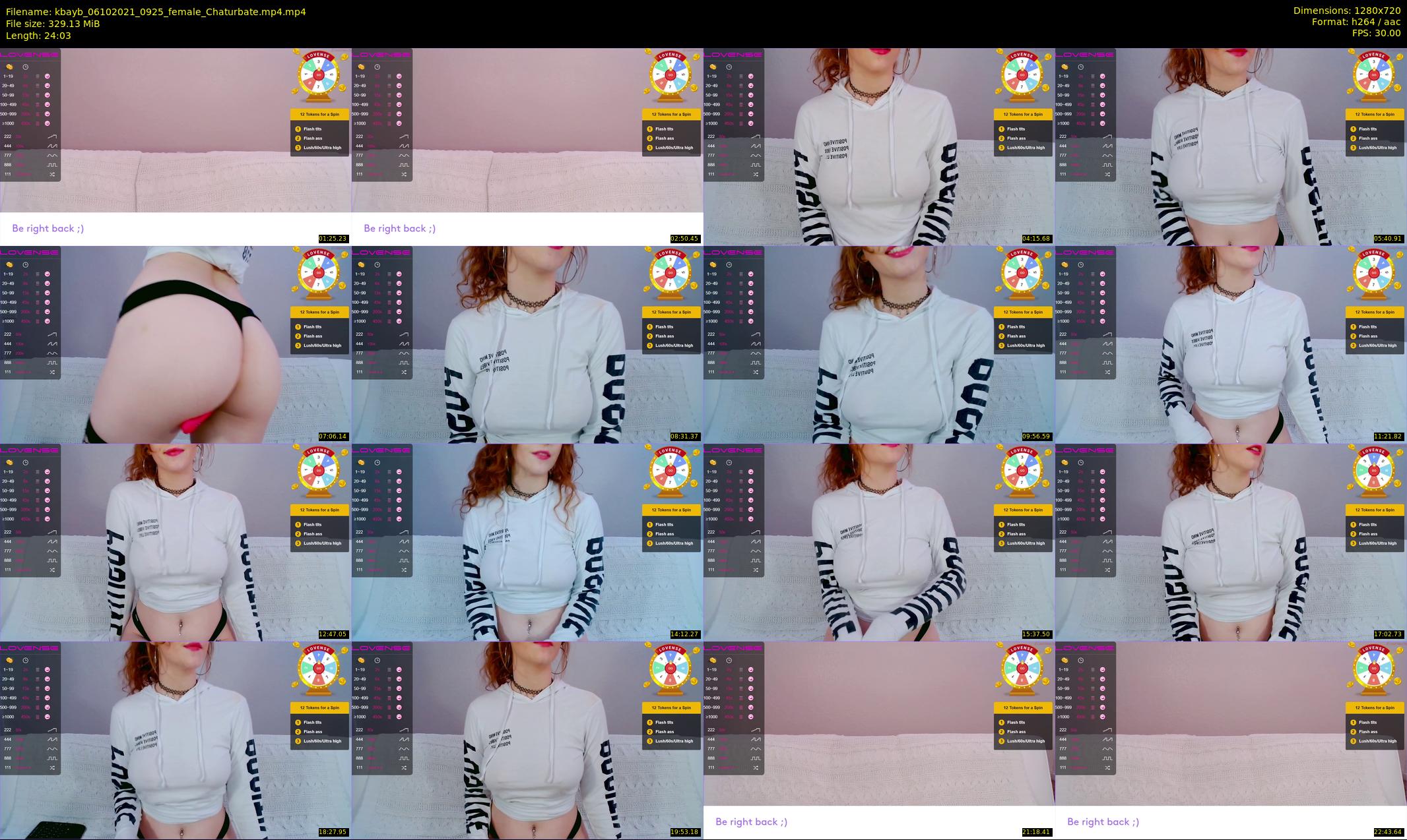 kbayb — 25 minute Chaturbate female cam show recording, 720p, Oct 6, 2021