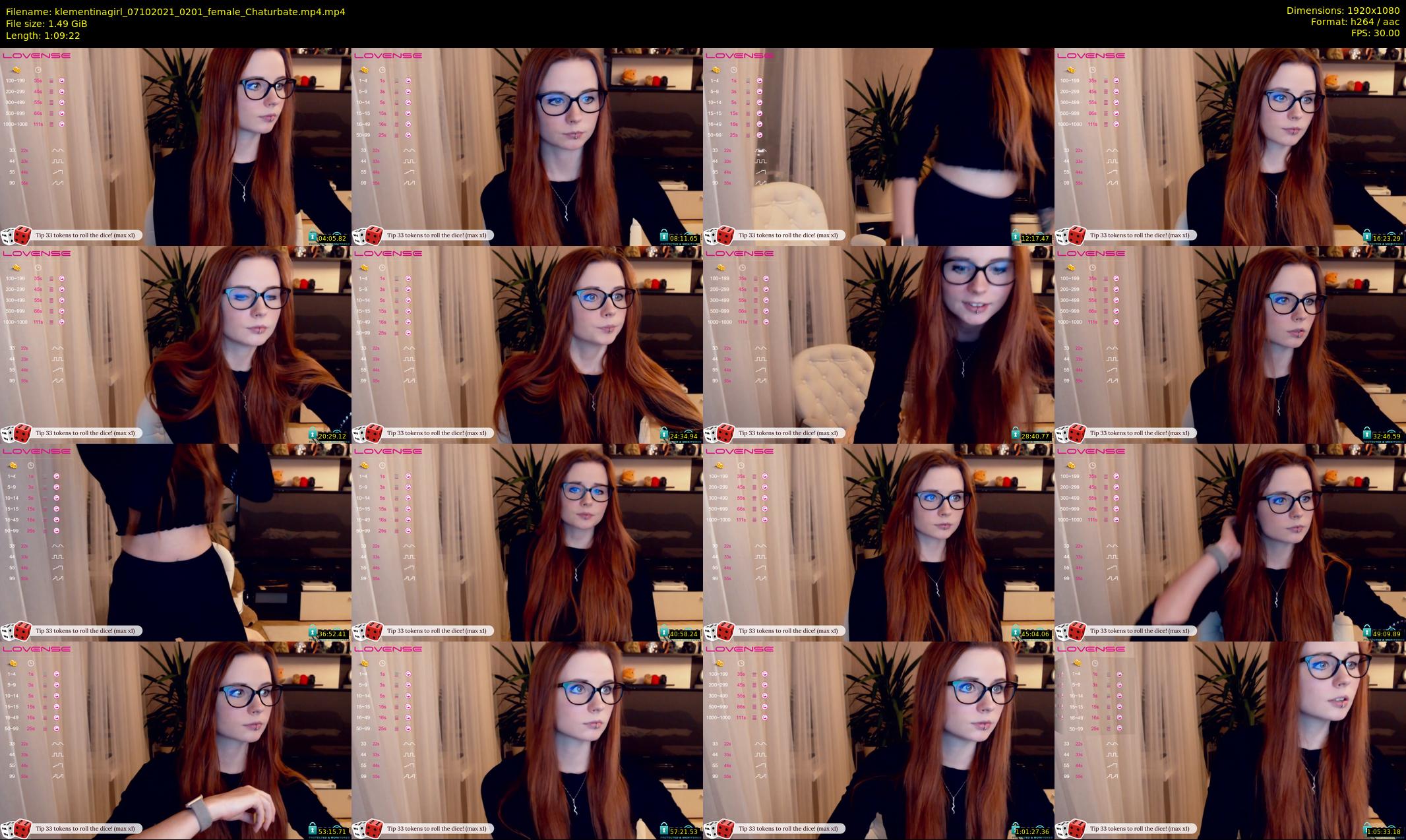 klementinagirl — 70 minute Chaturbate female cam show recording, 1080p, Oct 7, 2021