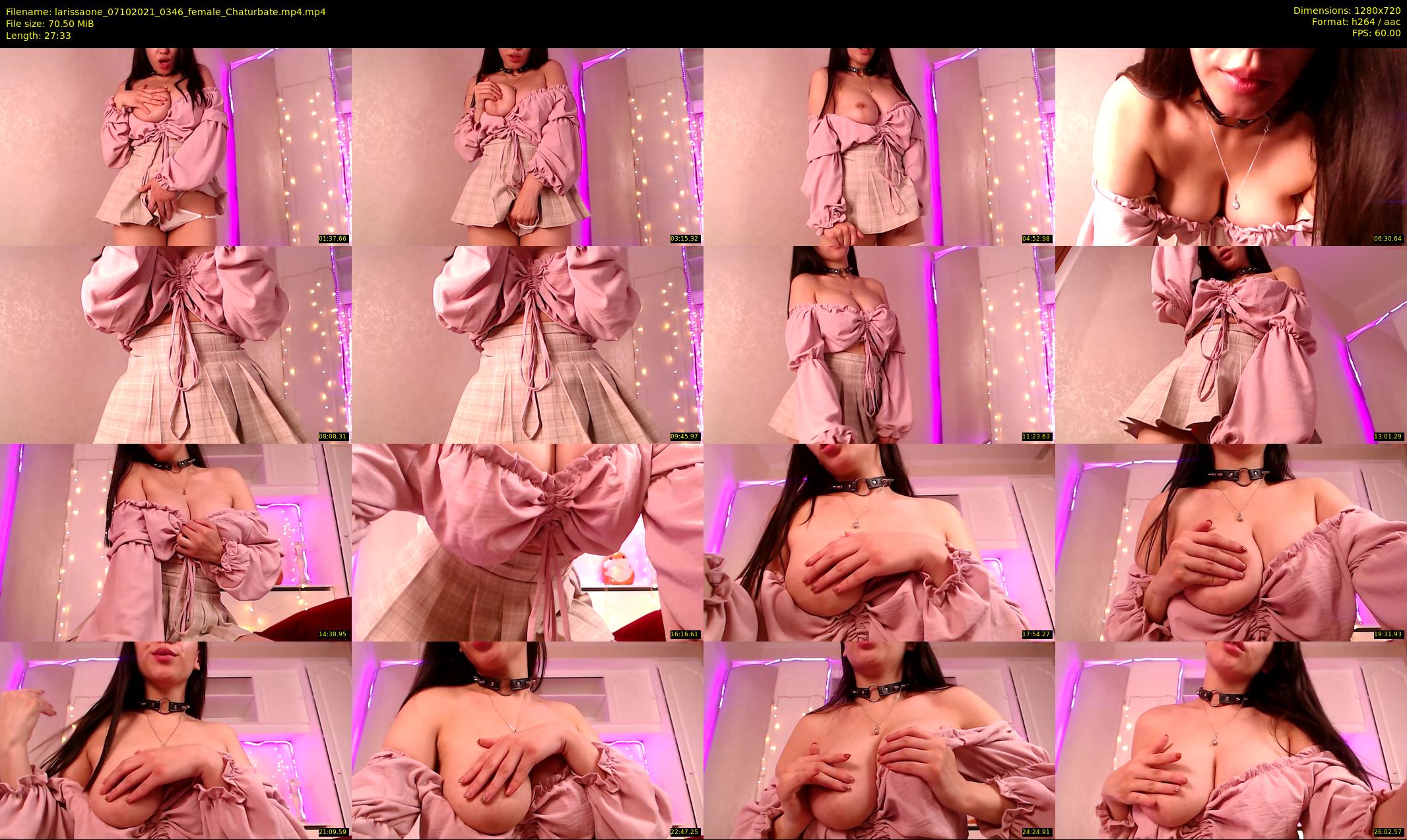larissaone — 28 minute Chaturbate female cam show recording, 720p, Oct 7, 2021