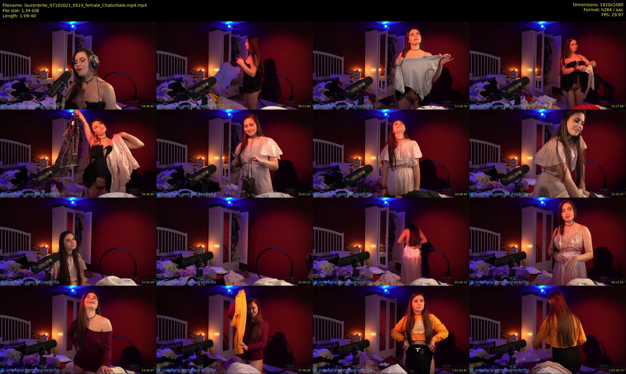 laurenbrite — 70 minute Chaturbate female cam show recording, 1080p, Oct 7, 2021