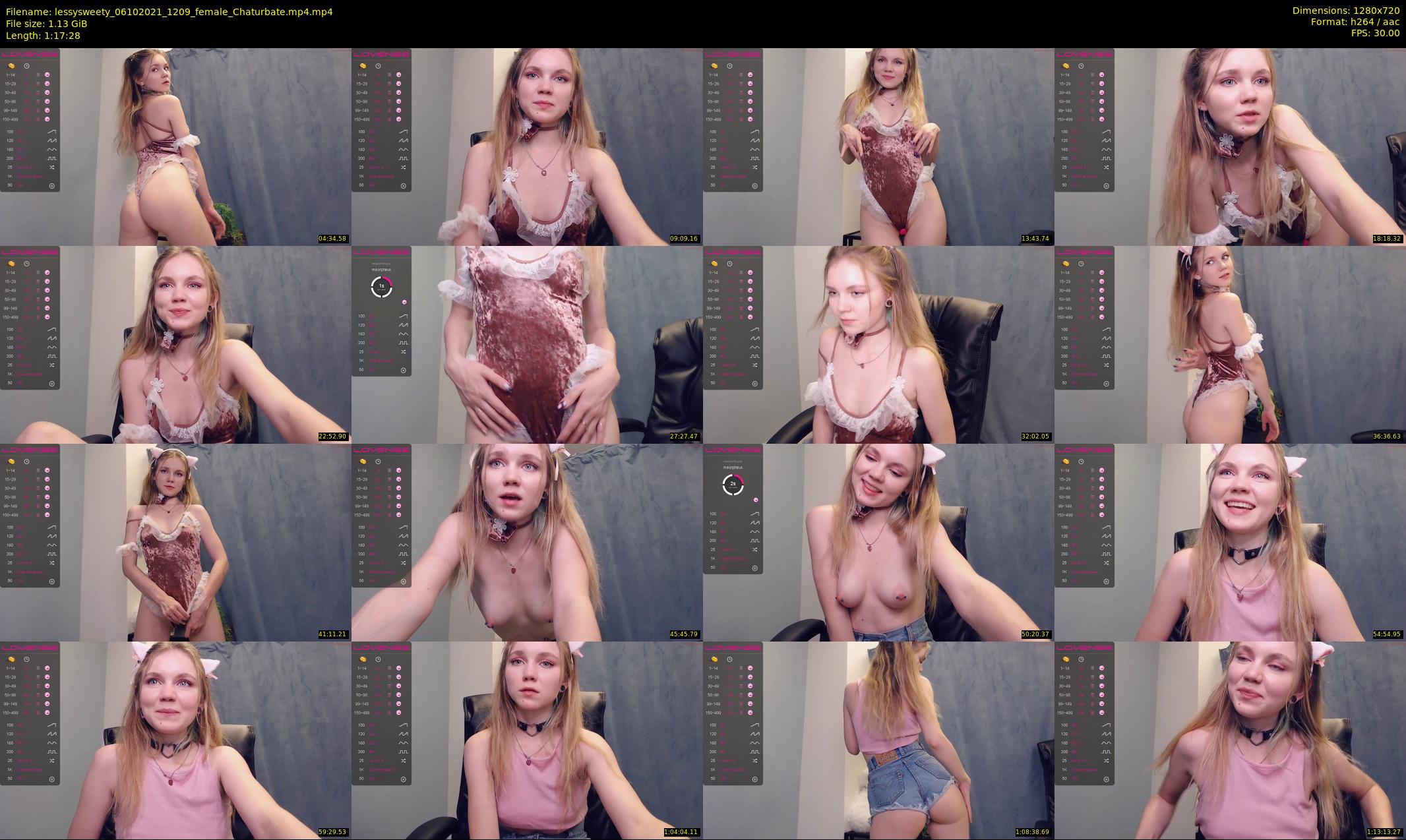 lessysweety — 78 minute Chaturbate female cam show recording, 720p, Oct 6, 2021