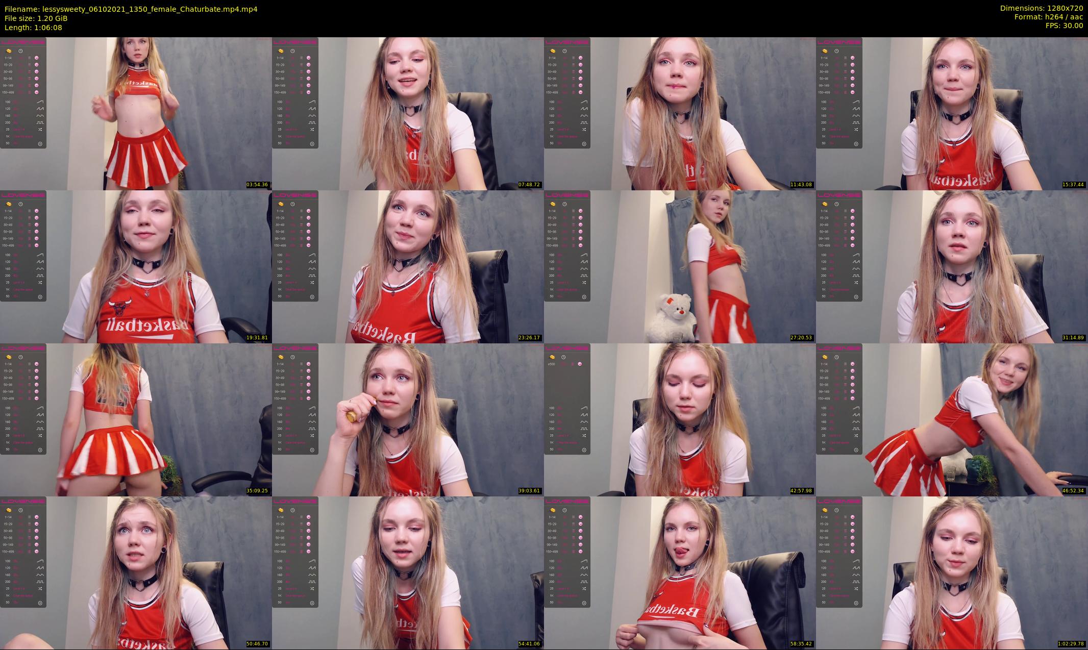 lessysweety — 67 minute Chaturbate female cam show recording, 720p, Oct 6, 2021