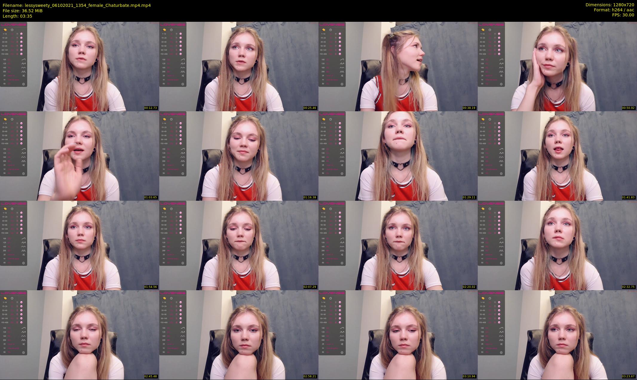 lessysweety — 4 minute Chaturbate female cam show recording, 720p, Oct 6, 2021