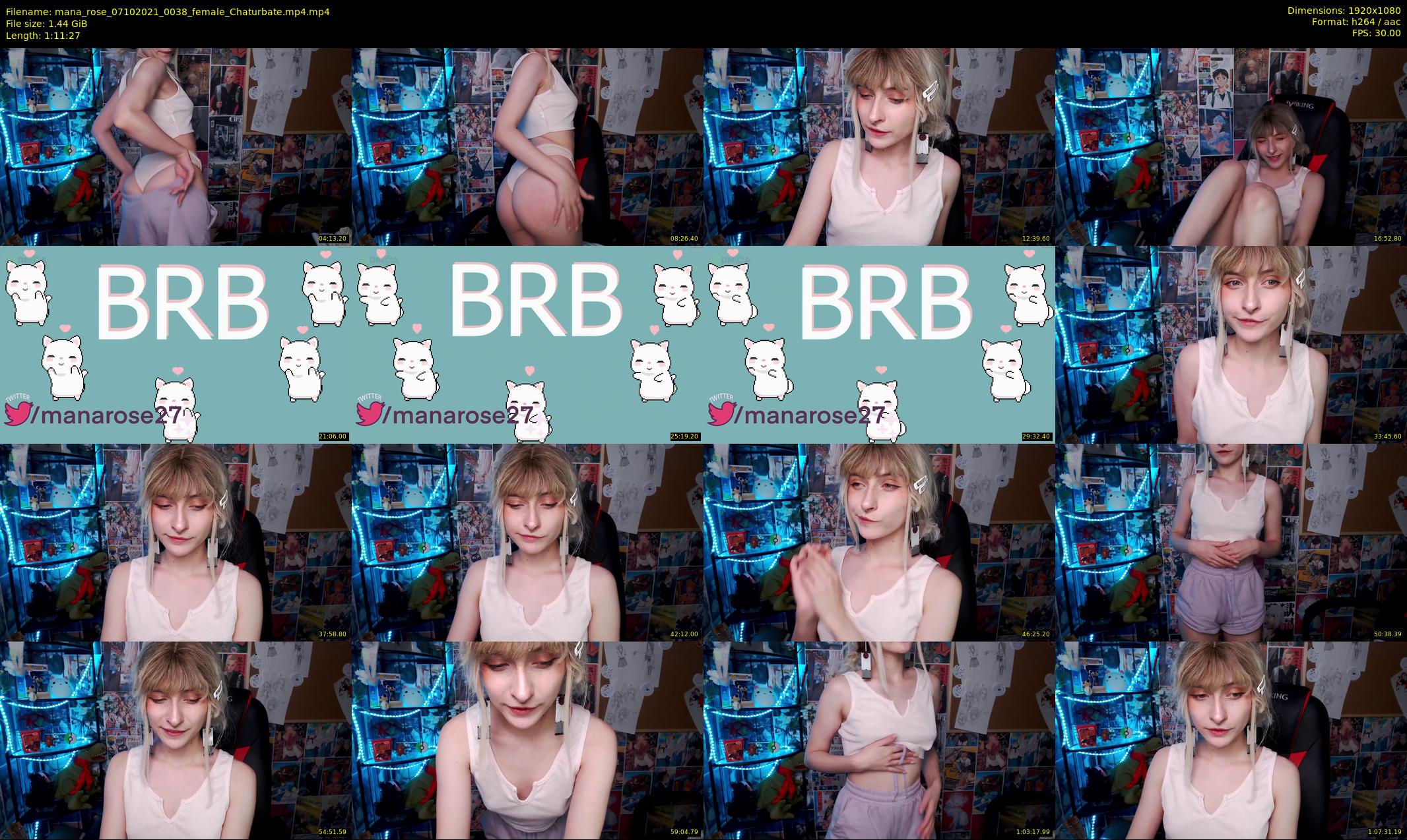mana_rose — 72 minute Chaturbate female cam show recording, 1080p, Oct 7, 2021