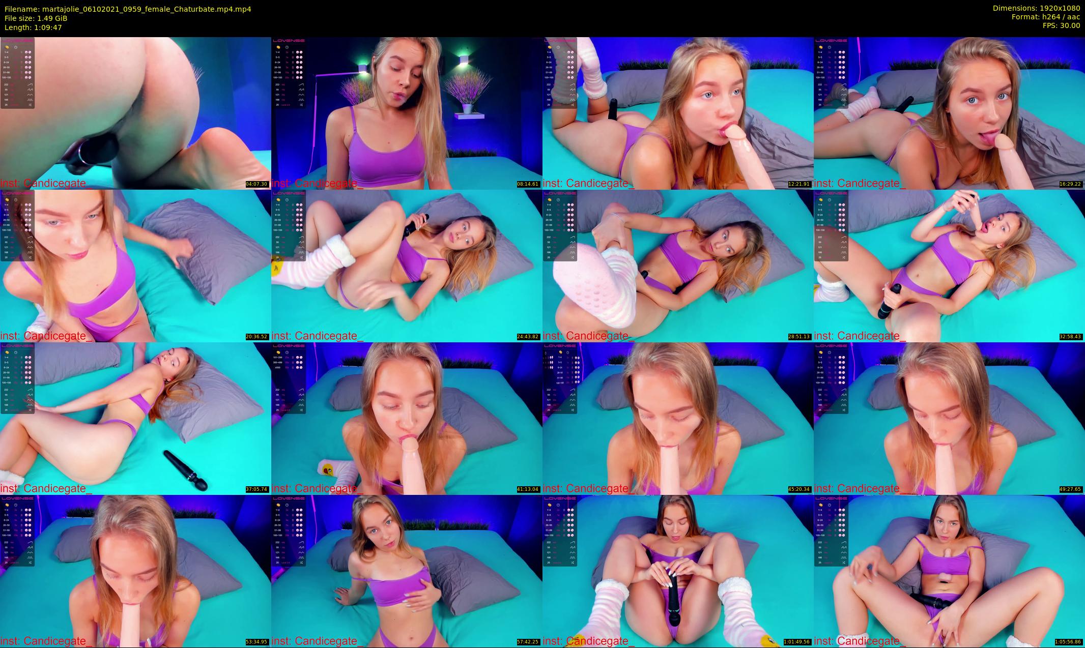 martajolie — 70 minute Chaturbate female cam show recording, 1080p, Oct 6, 2021