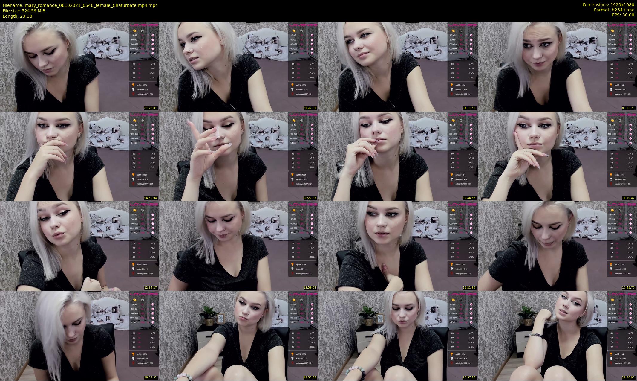 mary_romance — 24 minute Chaturbate female cam show recording, 1080p, Oct 6, 2021