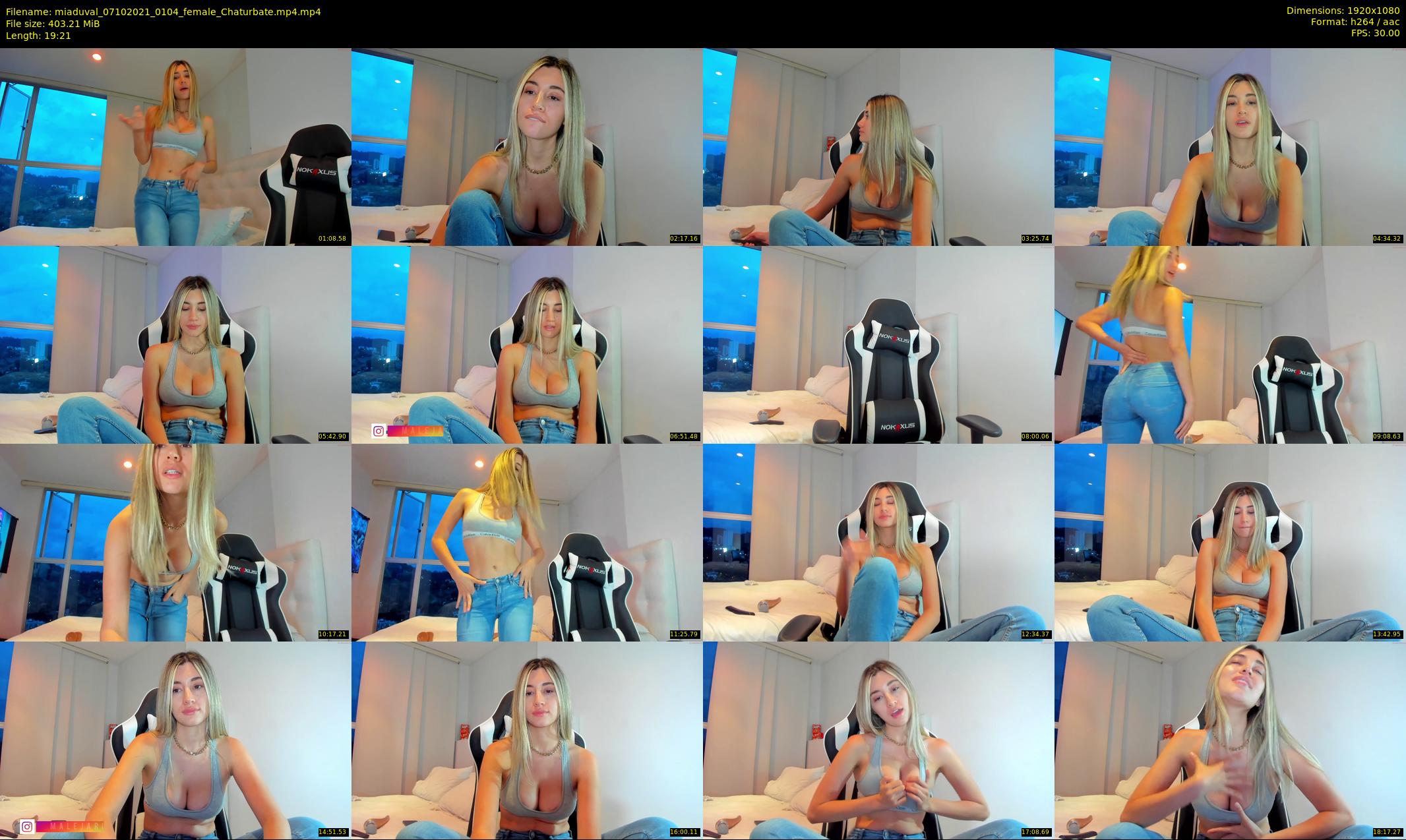 miaduval — 20 minute Chaturbate female cam show recording, 1080p, Oct 7, 2021