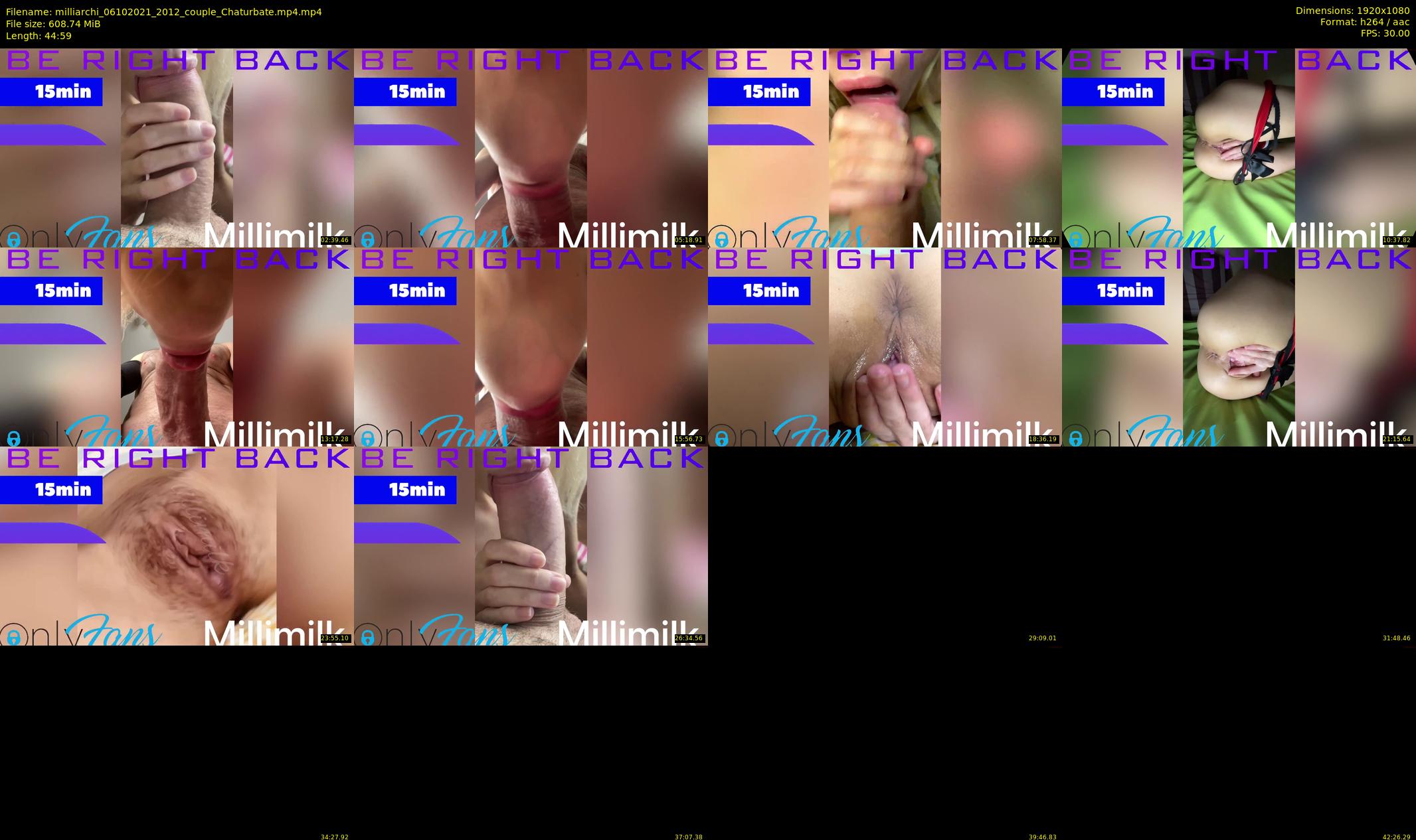 milliarchi — 45 minute Chaturbate couple cam show recording, 1080p, Oct 6, 2021