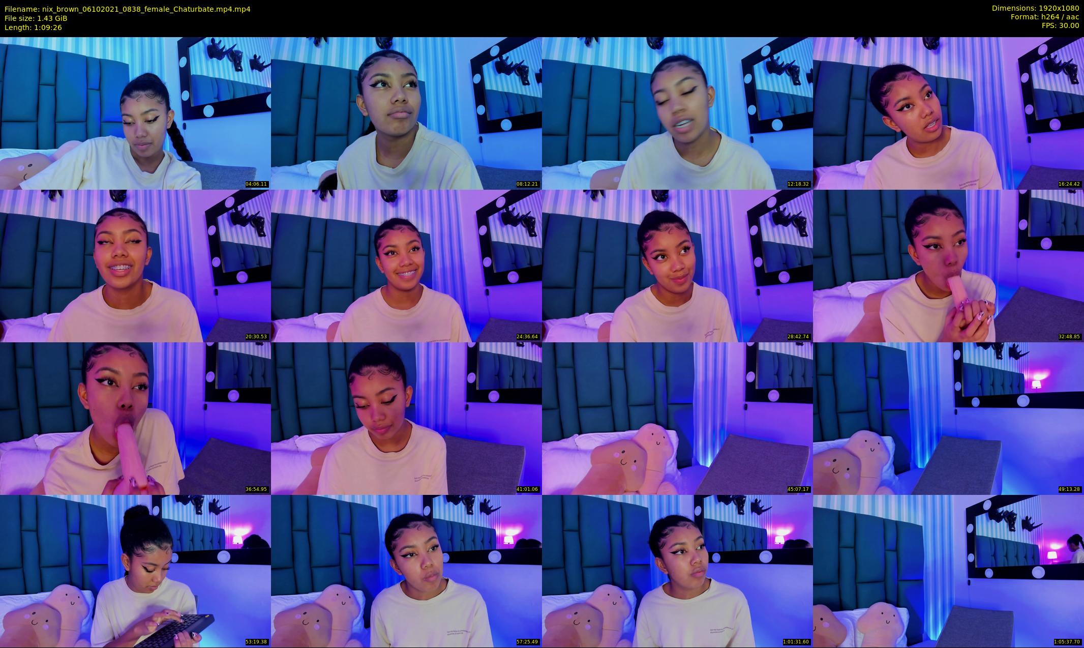 nix_brown — 70 minute Chaturbate female cam show recording, 1080p, Oct 6, 2021