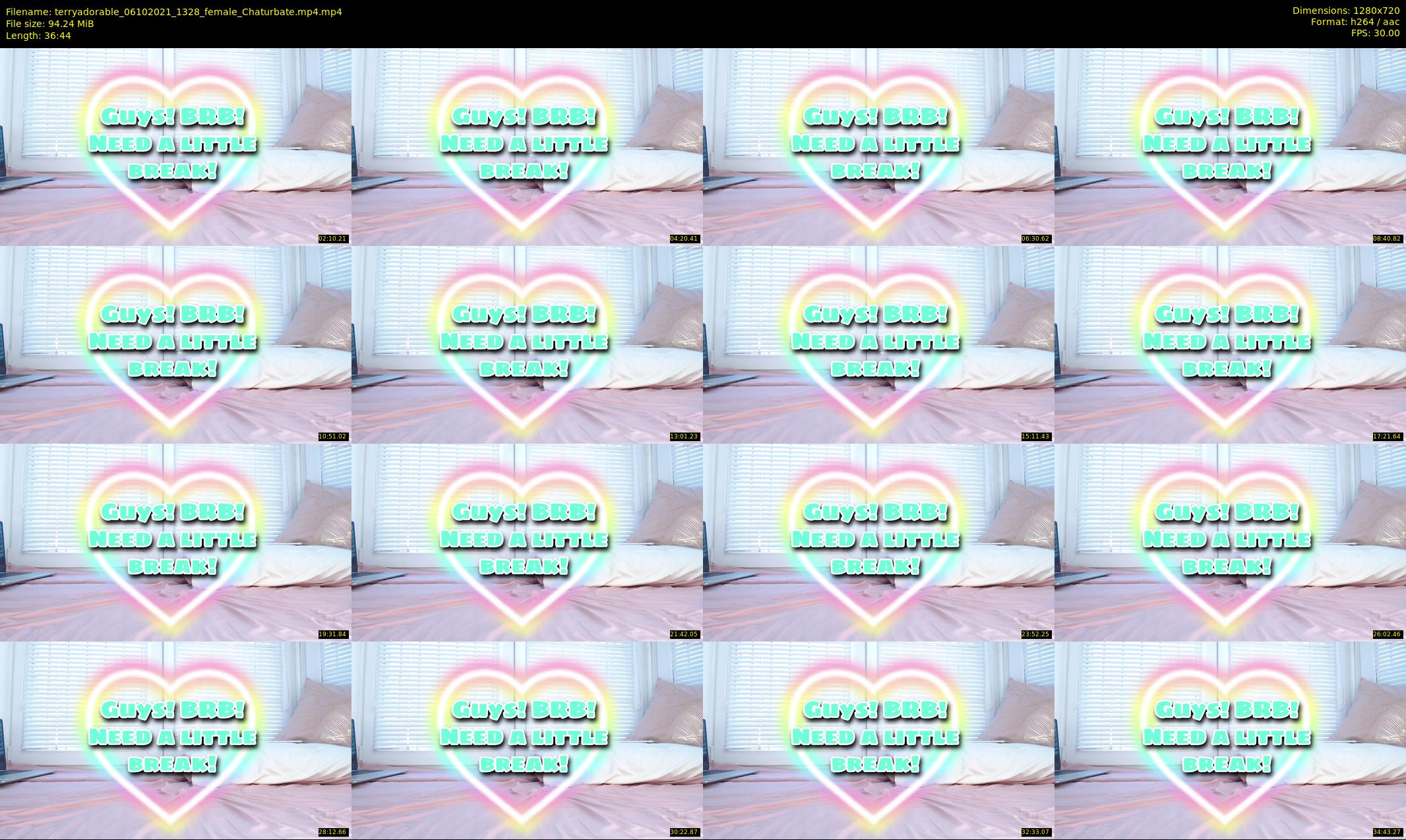 terryadorable — 37 minute Chaturbate female cam show recording, 720p, Oct 6, 2021