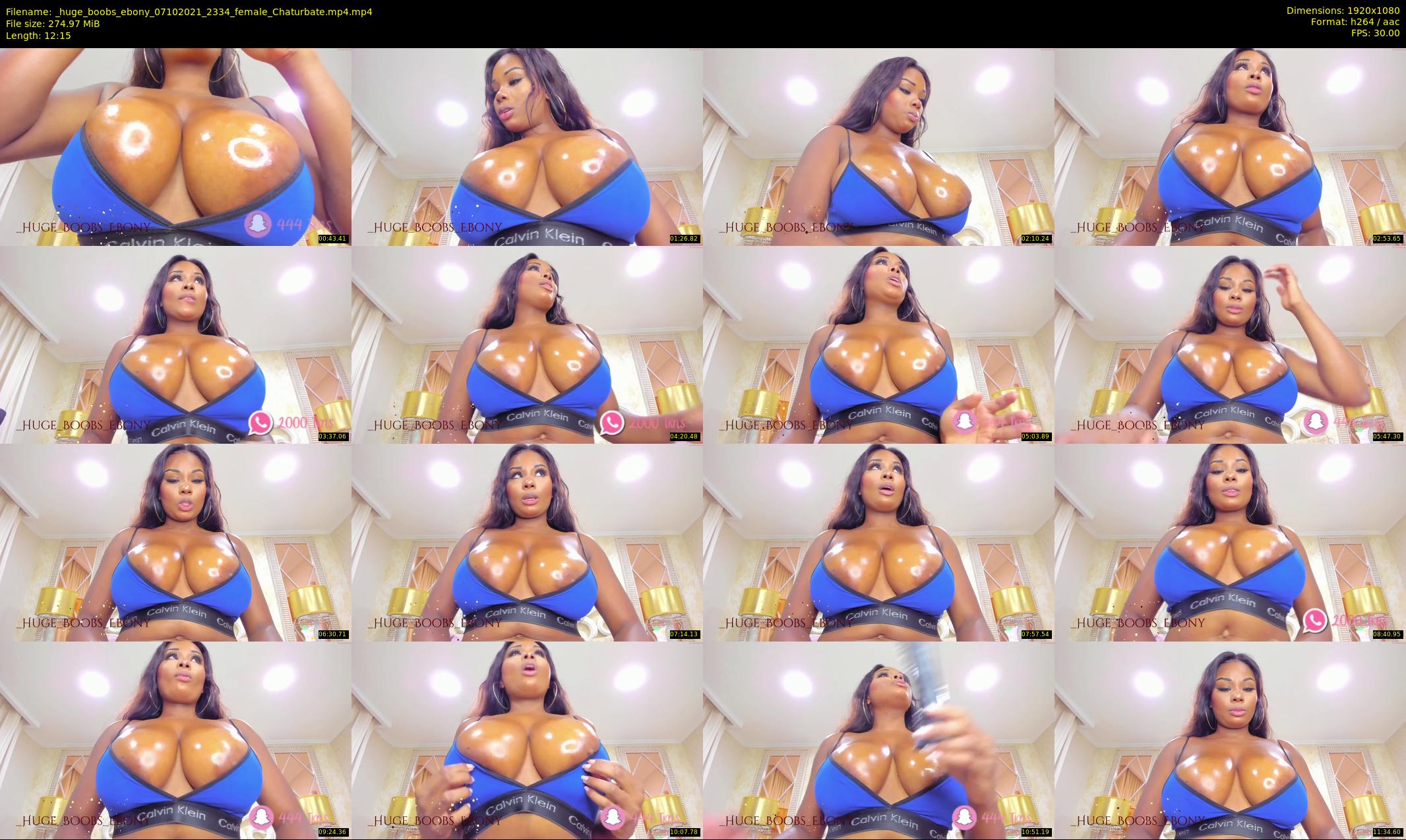 _huge_boobs_ebony — 13 minute Chaturbate female cam show recording, 1080p, Oct 7, 2021