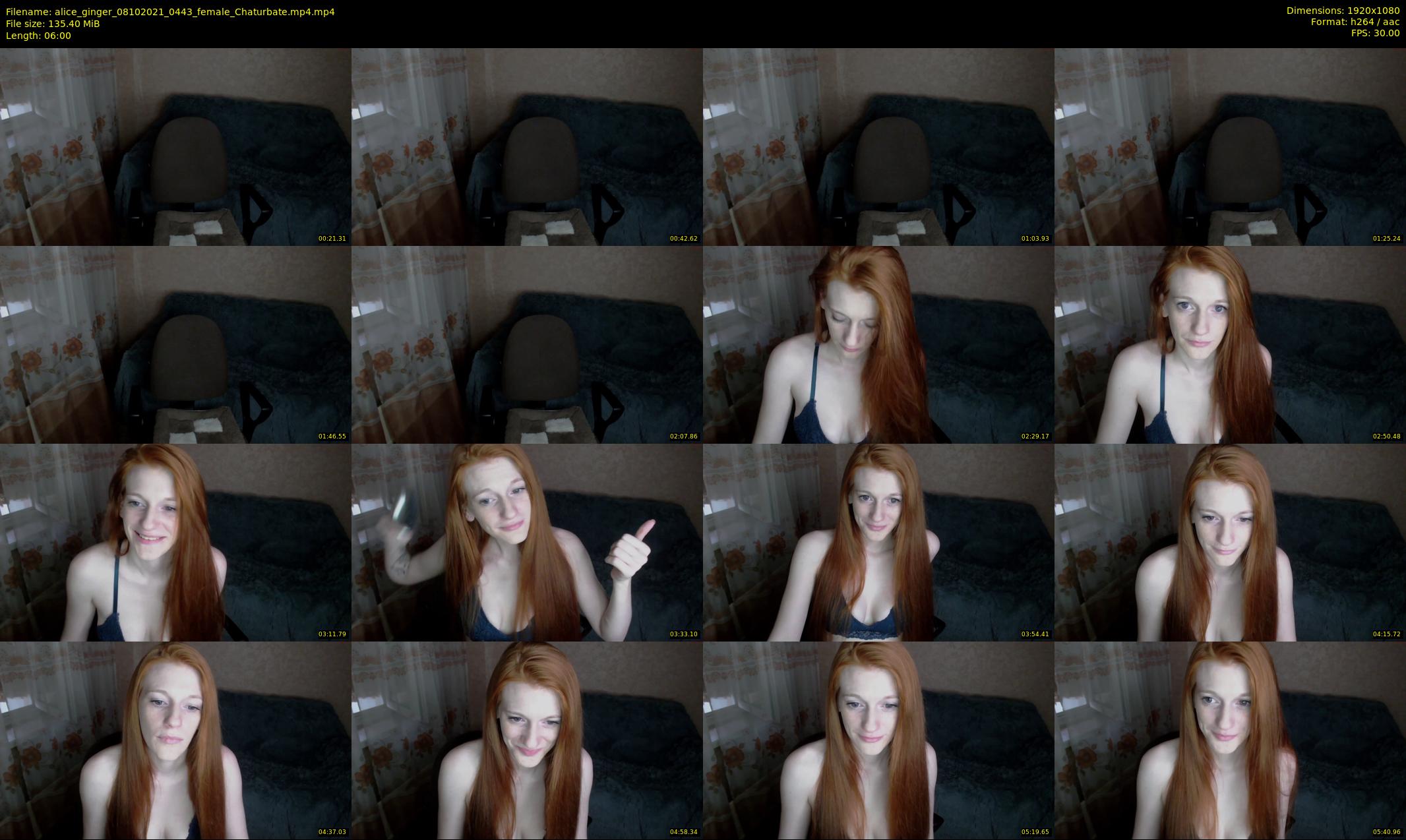 alice_ginger — 6 minute Chaturbate female cam show recording, 1080p, Oct 8, 2021