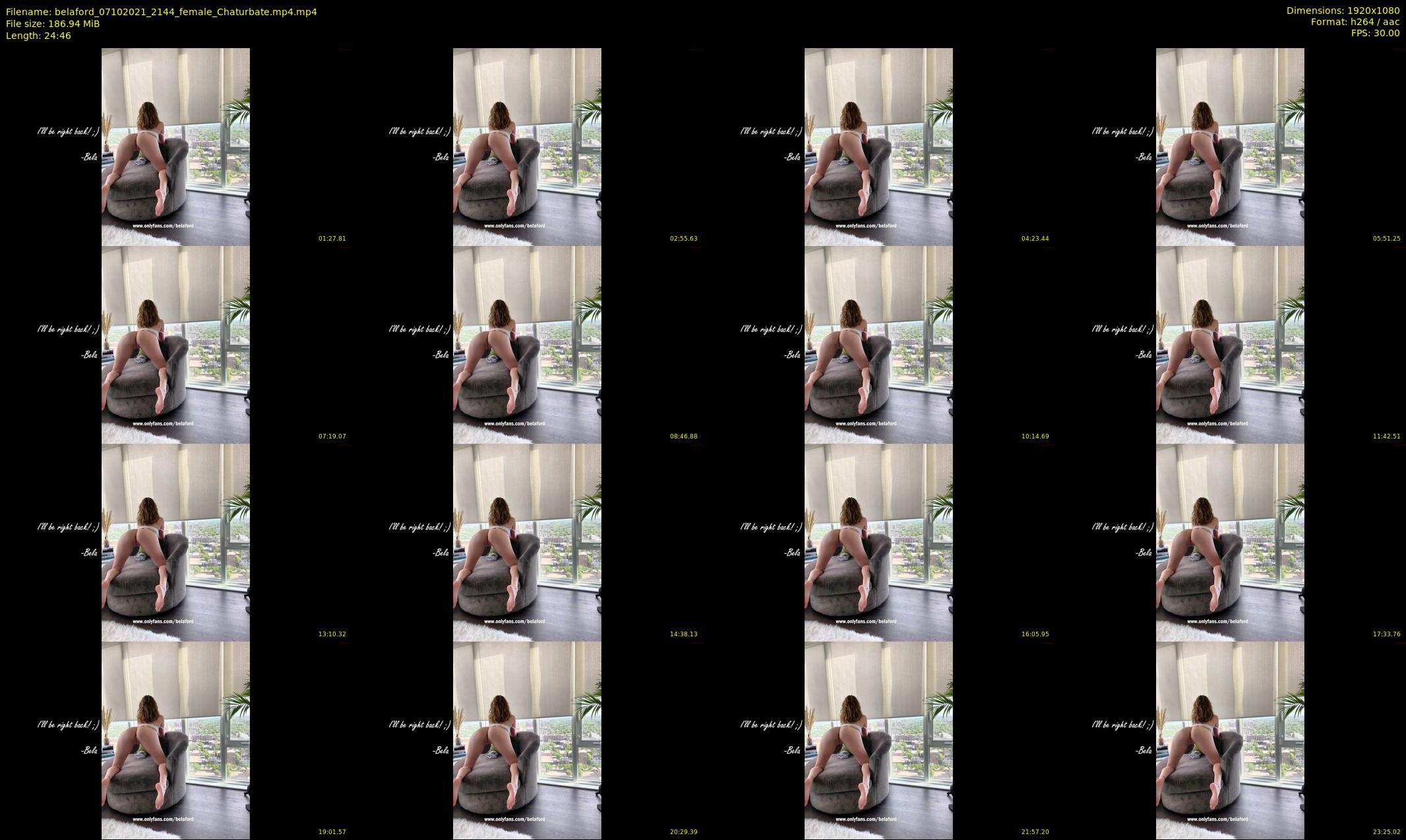 belaford — 25 minute Chaturbate female cam show recording, 1080p, Oct 7, 2021