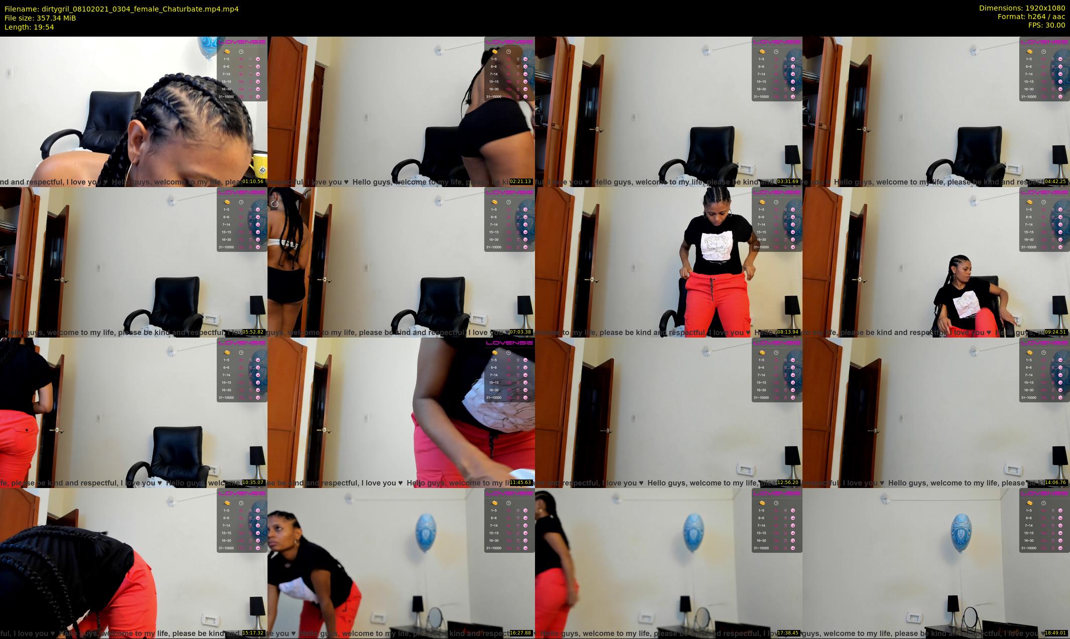 dirtygril — 20 minute Chaturbate female cam show recording, 1080p, Oct 8, 2021